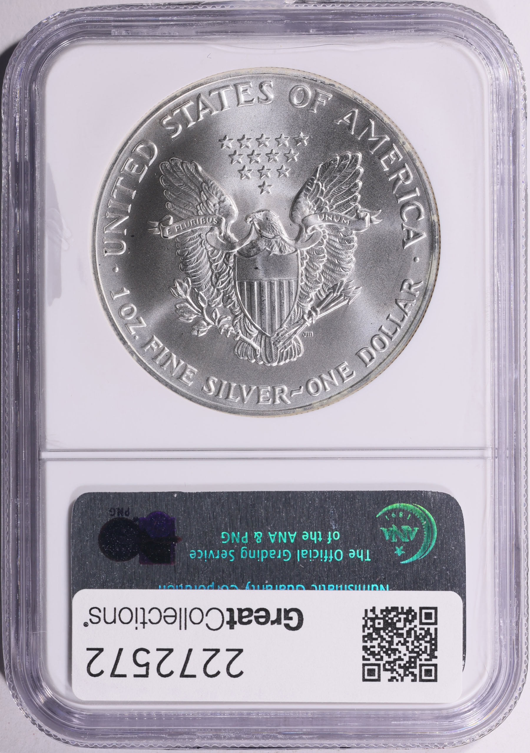 1992 $1 Silver Eagle NGC MS-69 (Item 2272572) | GreatCollections