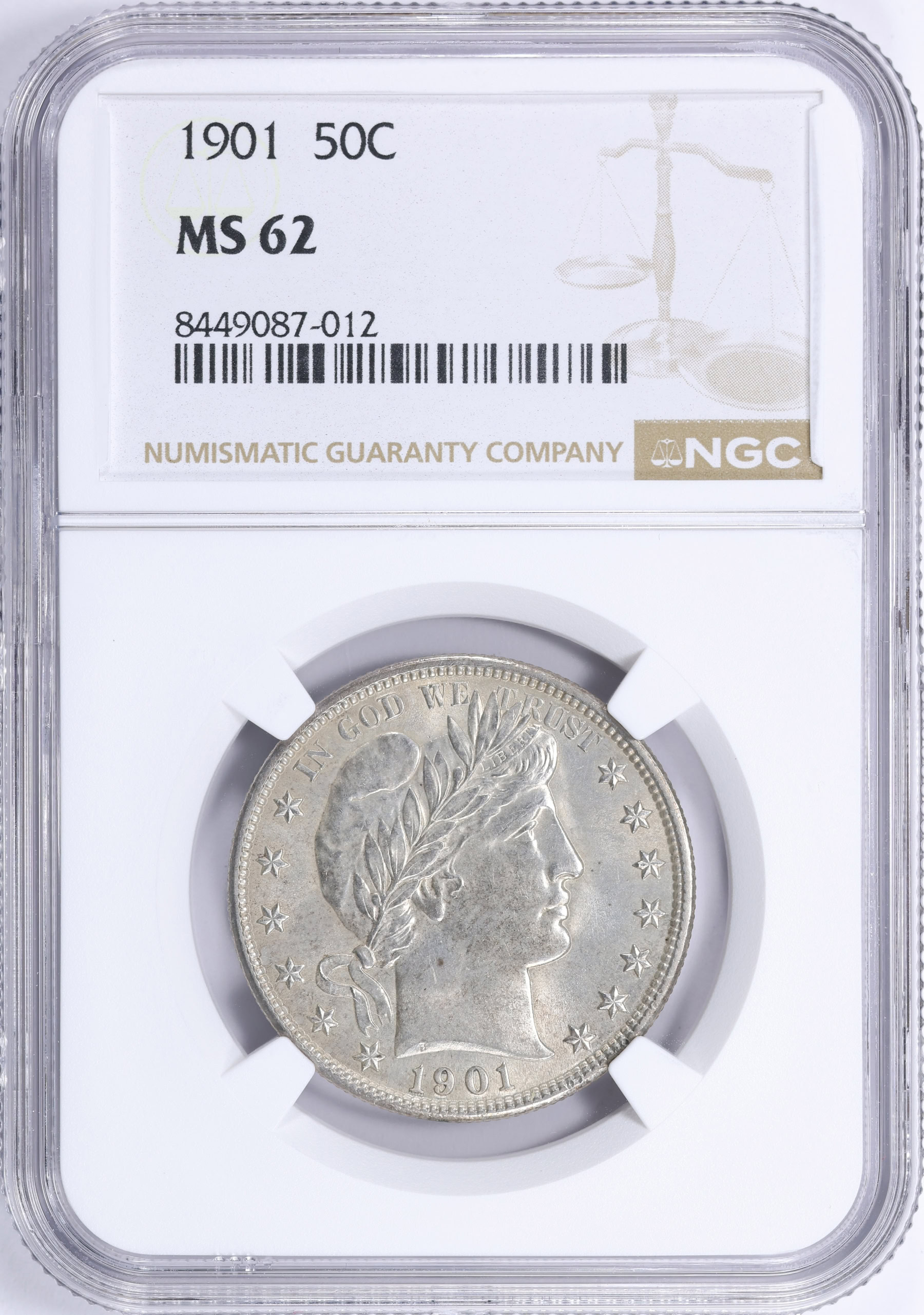 1901 Barber Half Dollar NGC MS-62 (Item 2273352
