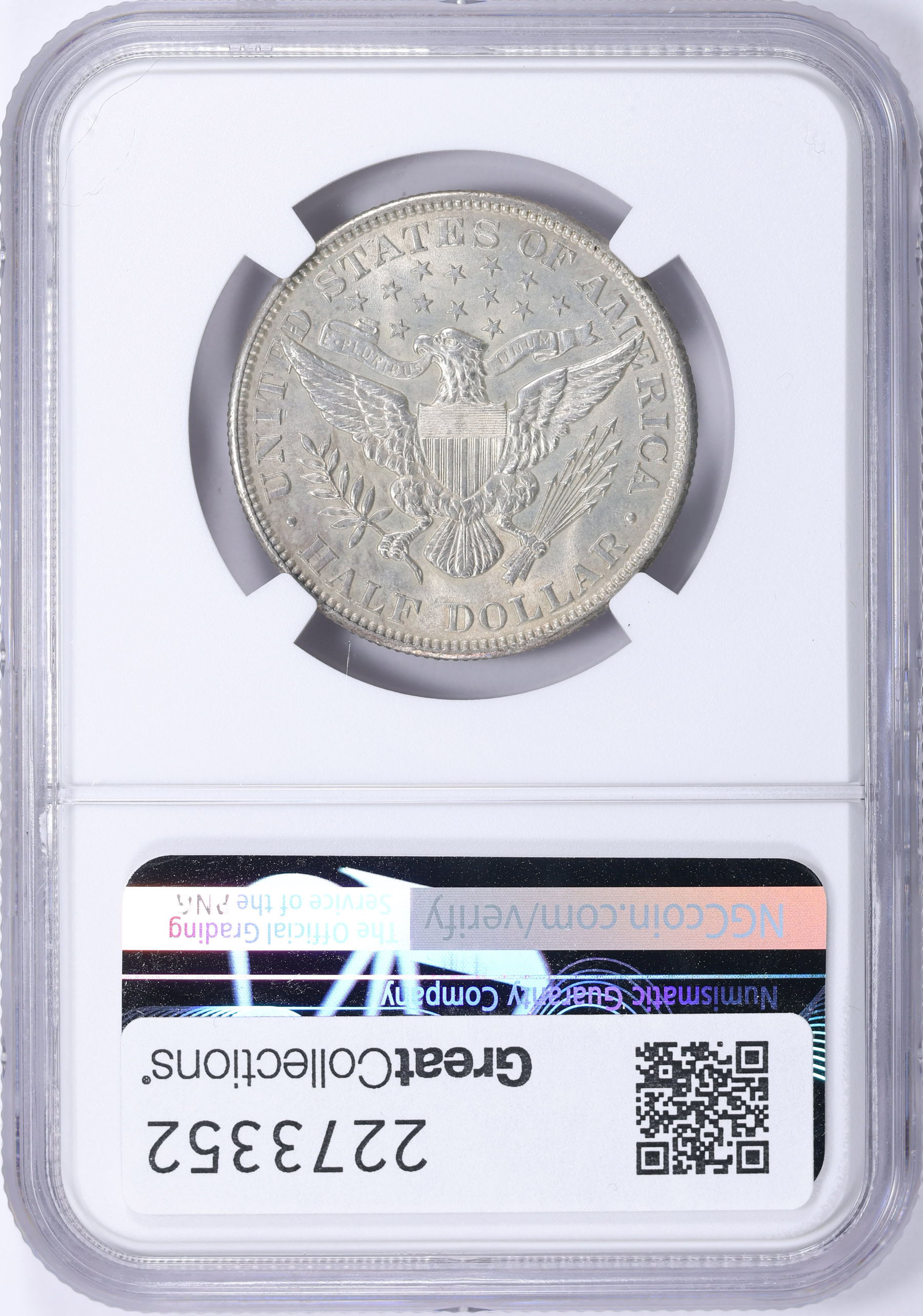 M34(1901) 一圓銀貨 NGC MS62 1901 Barber Half Dollar NGC MS-62 (Item 2273352