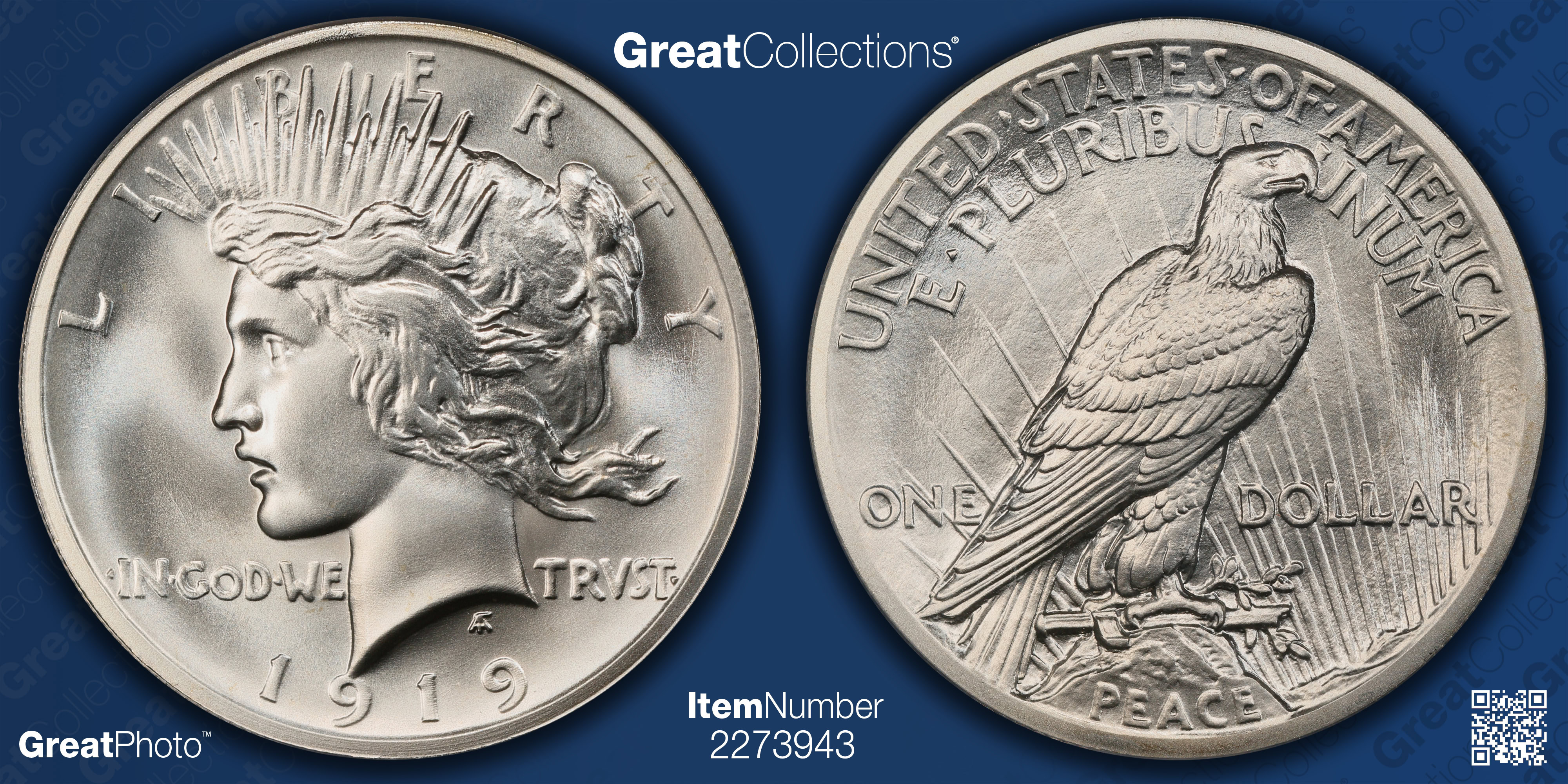 Danny Silver 1919 Broken Sword Peace Dollar Daniel Carr Token Overstruck on 1922-35 ...