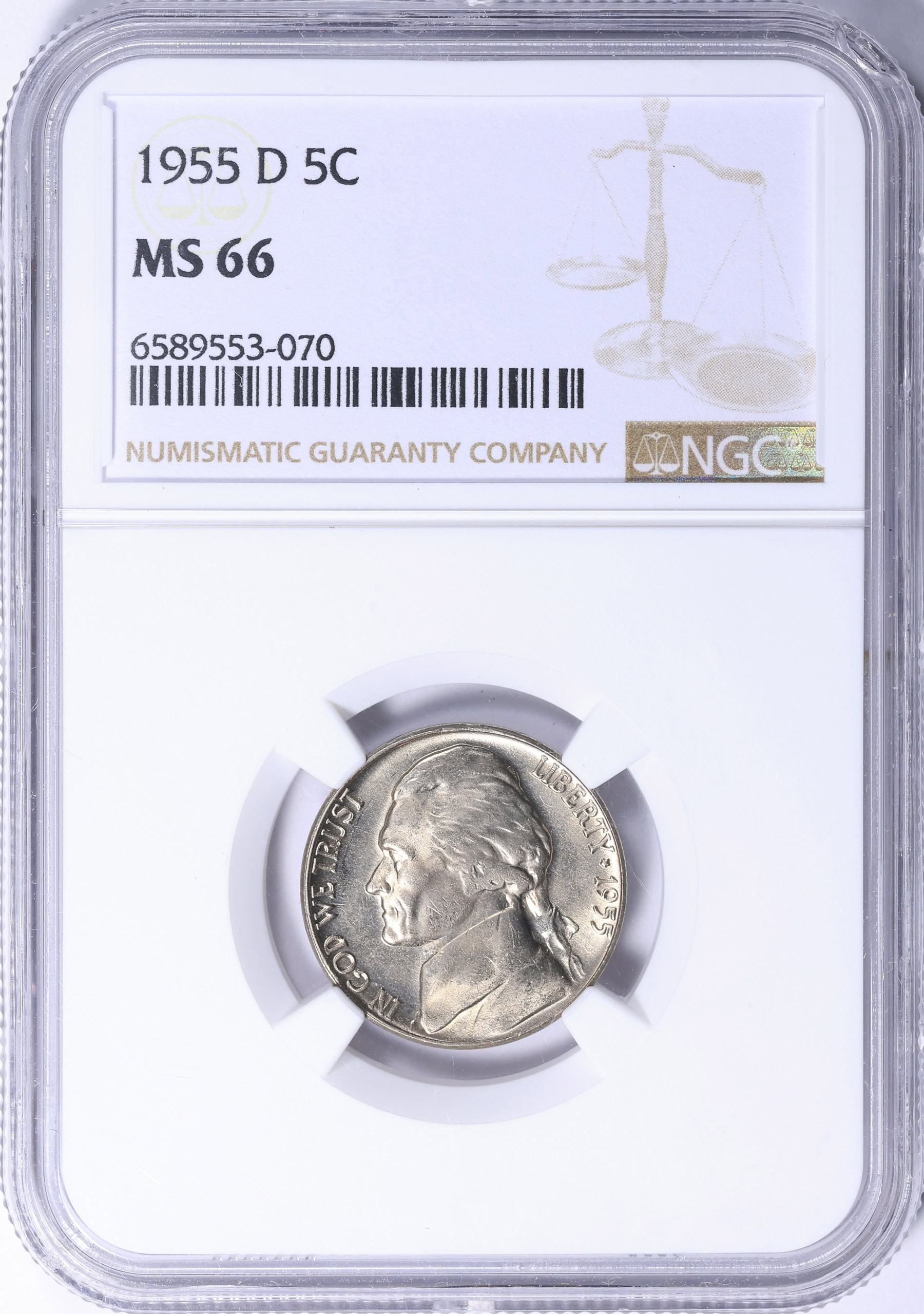 専用 YTさん 50銭 NGC MS 66 1955-D Jefferson Nickel NGC MS-66 (Item 2283361