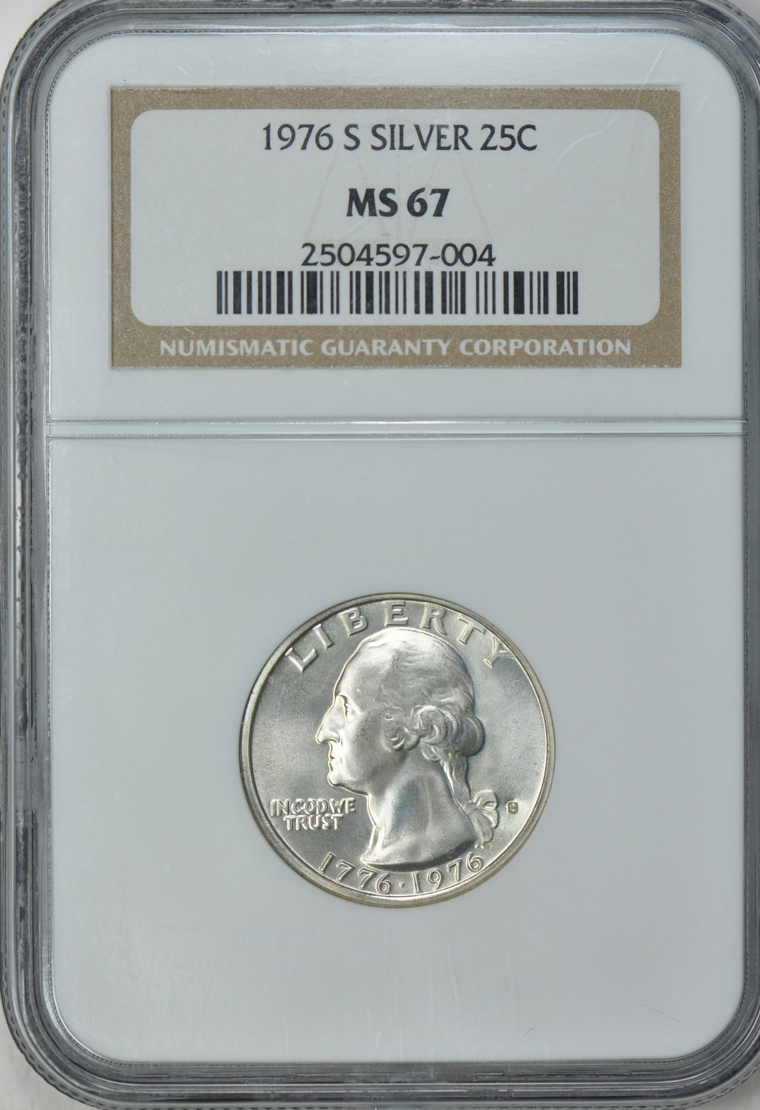 1976-S Washington Quarter Silver NGC MS-67 (Item 236191