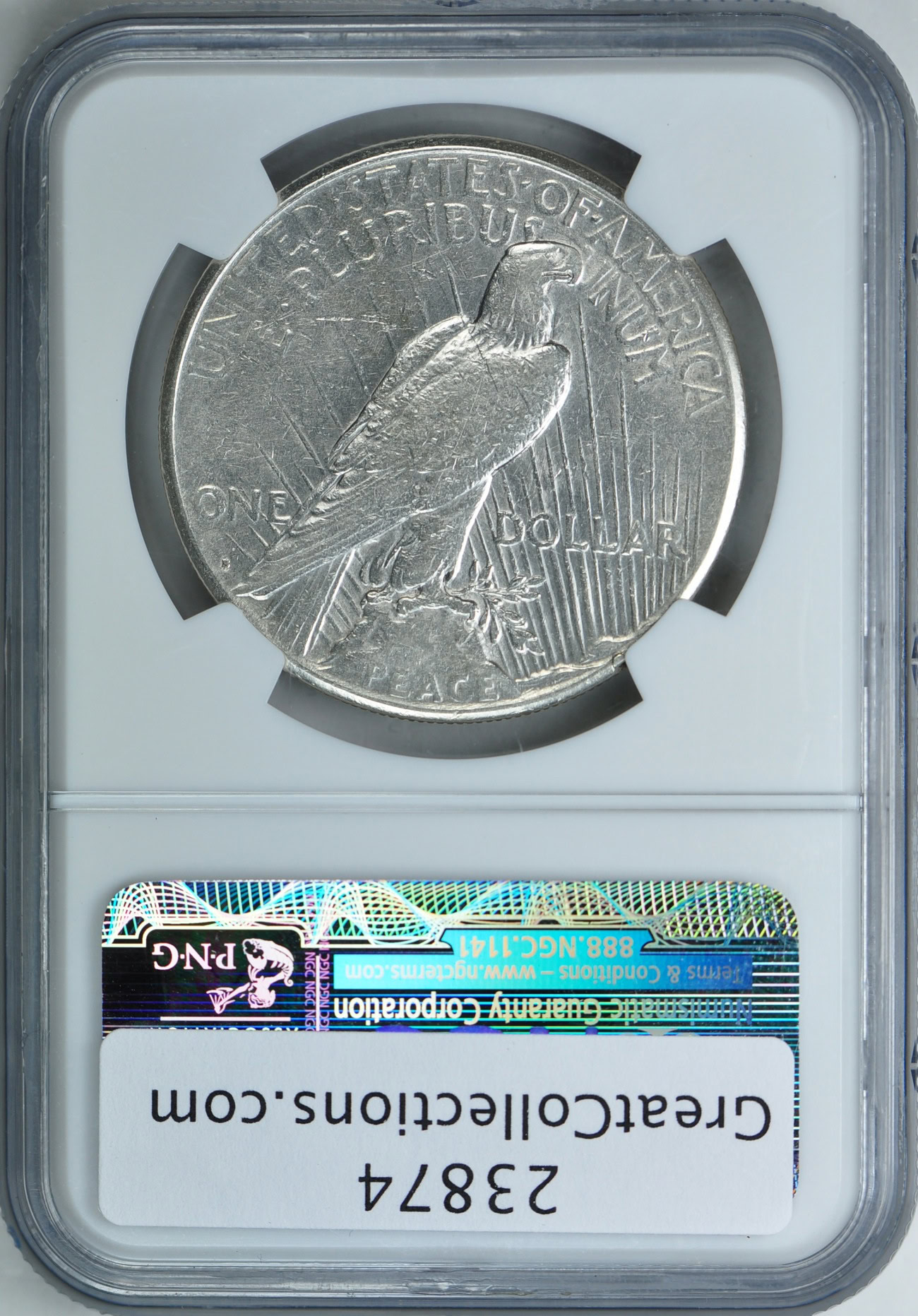 1924-S Peace Silver Dollar NGC AU Details (Item 23874