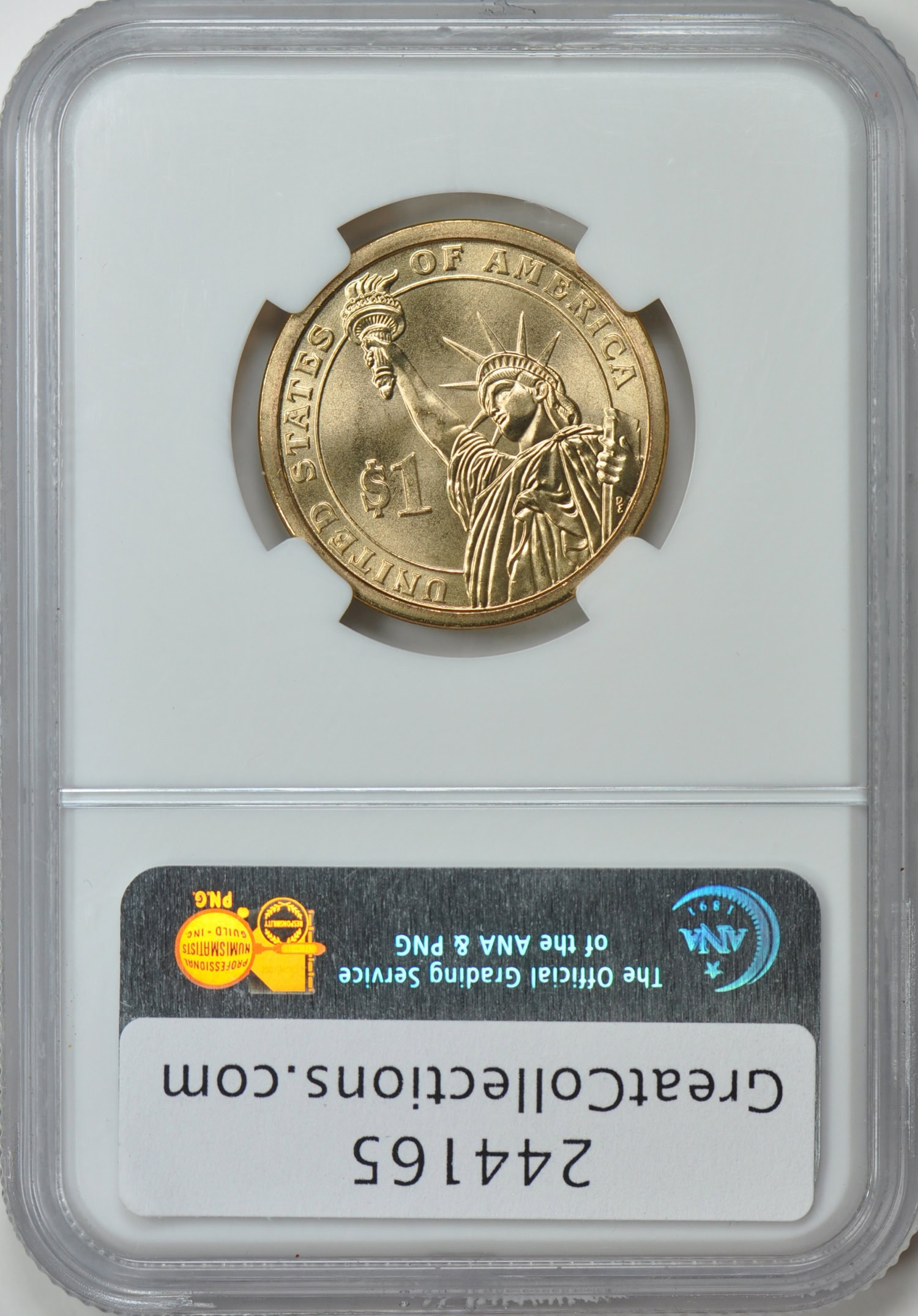 2008-D Presidential Dollar Andrew Jackson - Position A, SMS NGC MS