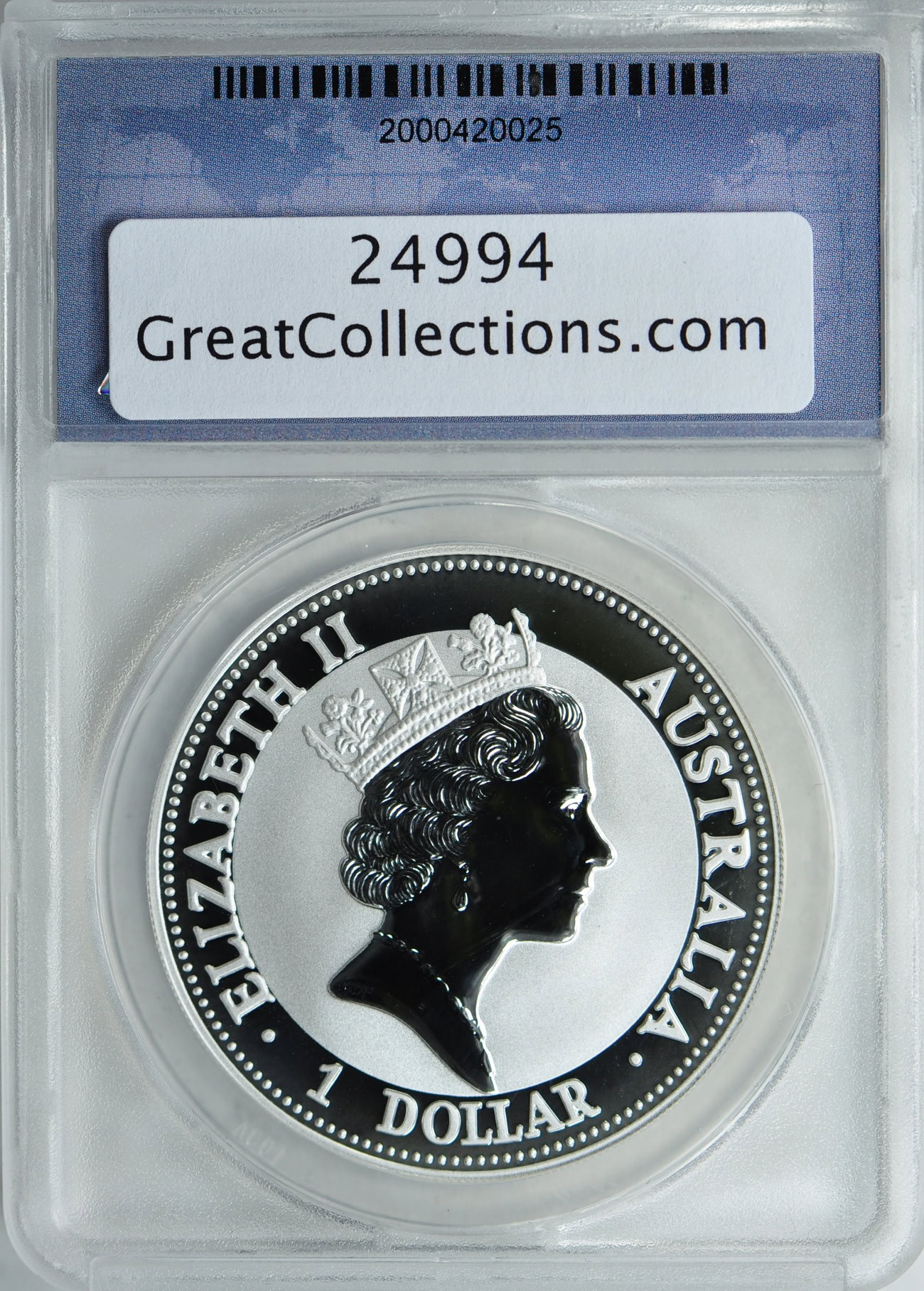 Australia 1992 S$1 SIlver Kookaburra ANACS MS-70 DCAM (Item 24994