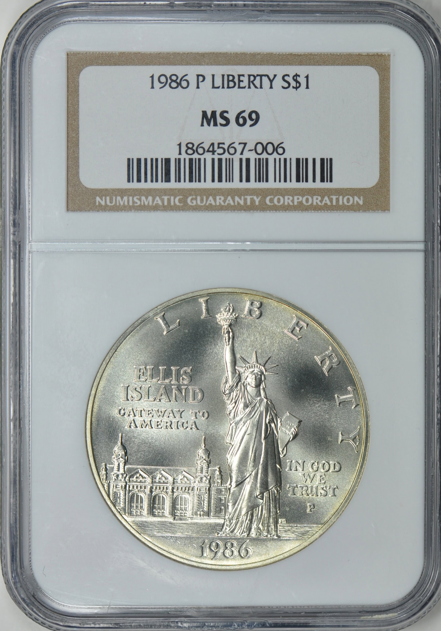1986-P Statue of Liberty Centennial Silver Dollar NGC MS-69 (Item