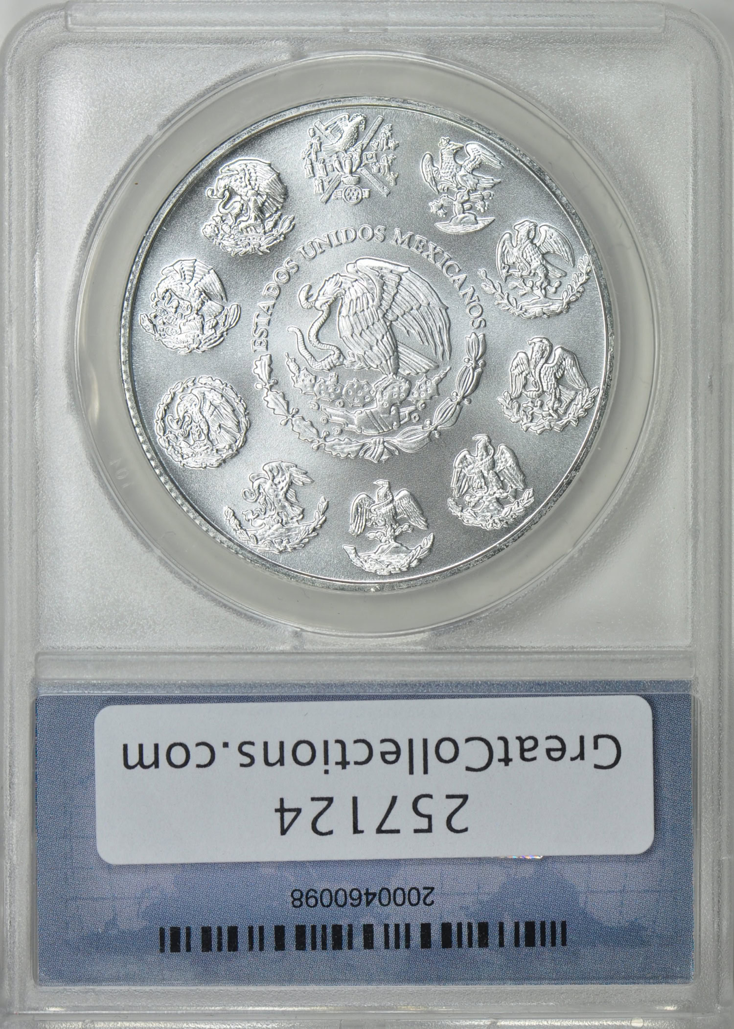 Mexico 2010-Mo Silver 1 Onza Libertad ANACS MS-70 (Item 257124