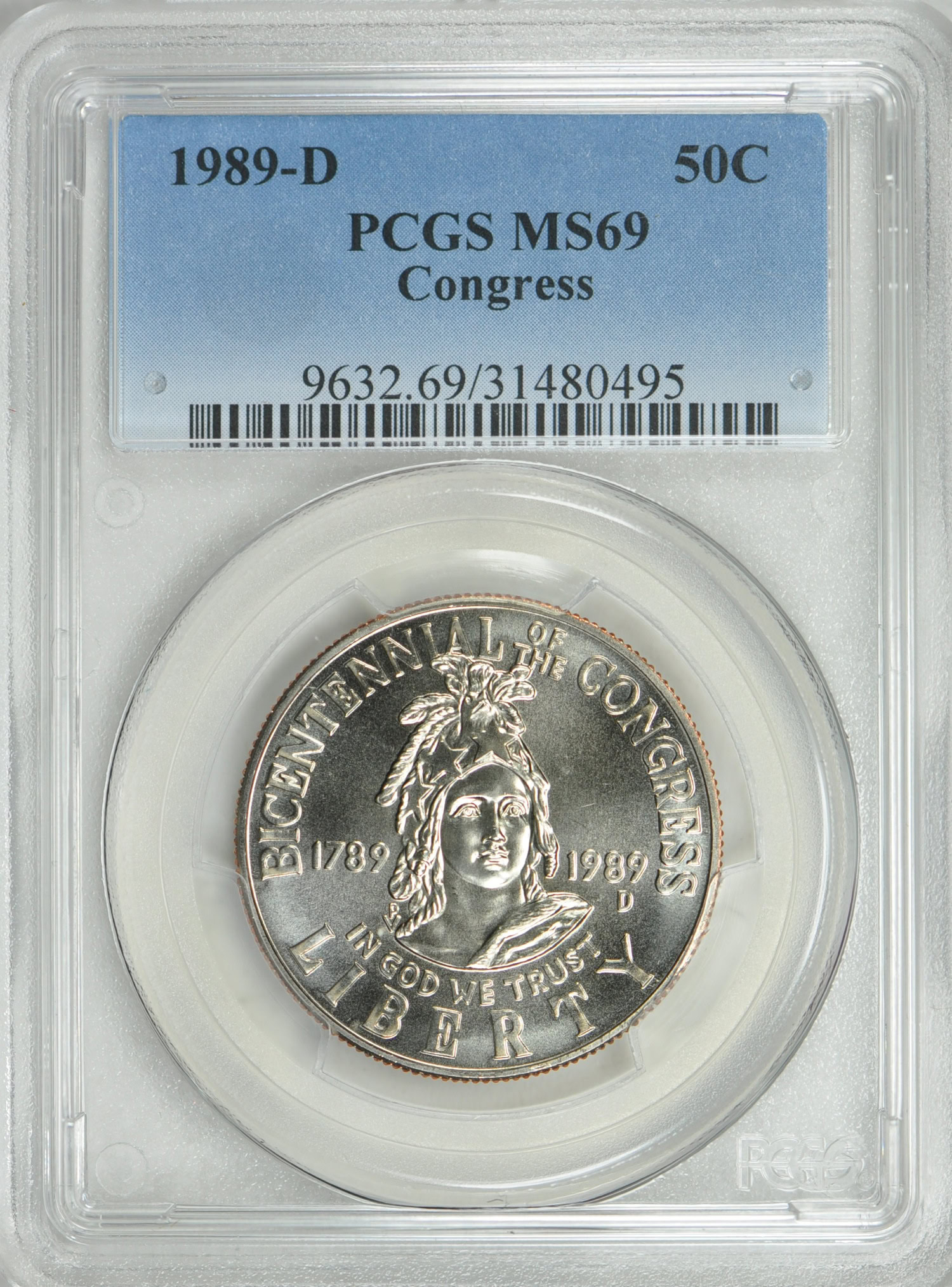⭐️【PCGS PR67CAM】1989-M スペイン 2000P銀貨 1989-D Congress Bicentennial Clad Half Dollar and Silver Dollar