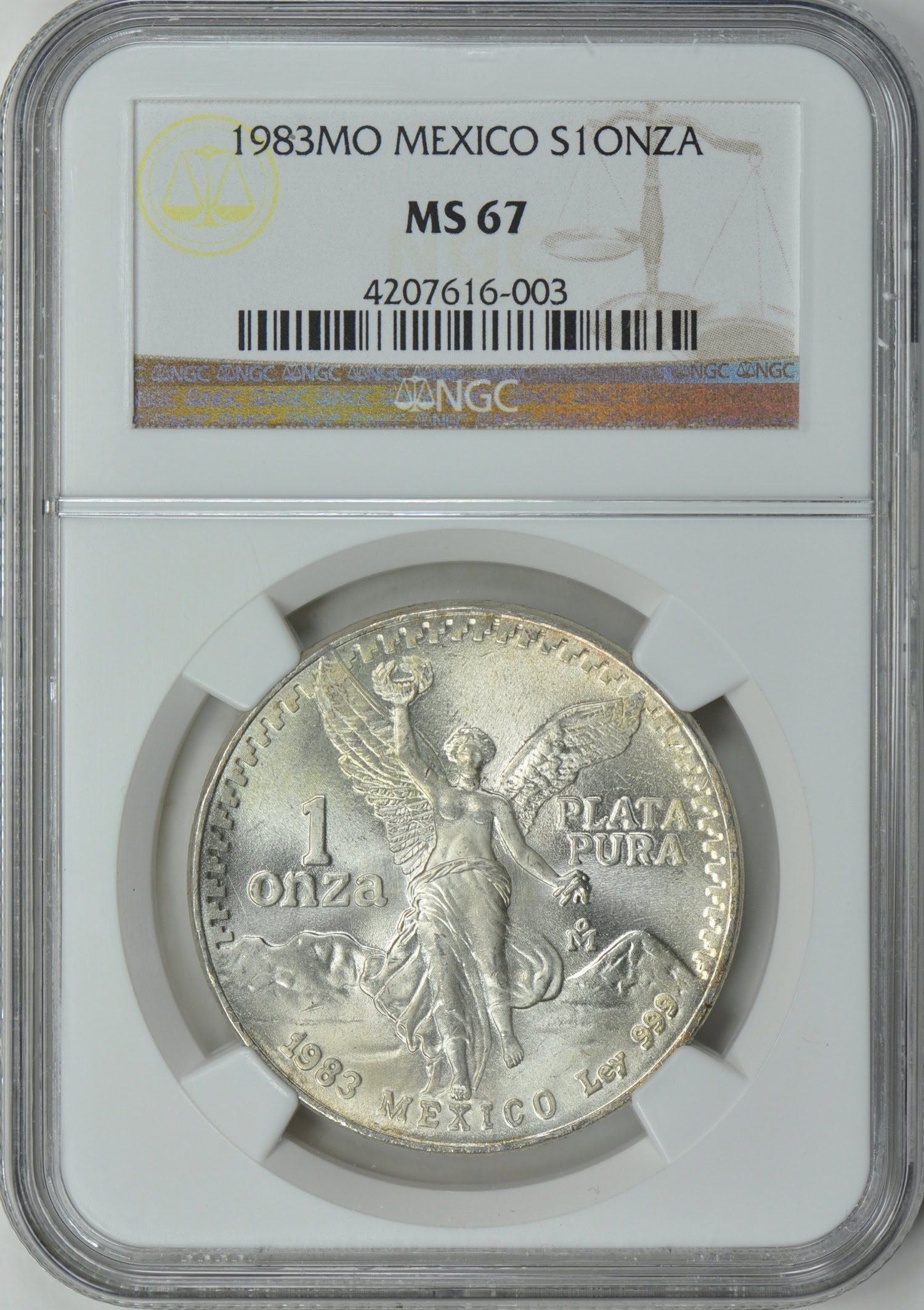 Mexico 1983-Mo Silver 1 Onza Libertad NGC MS-67 (Item 281366