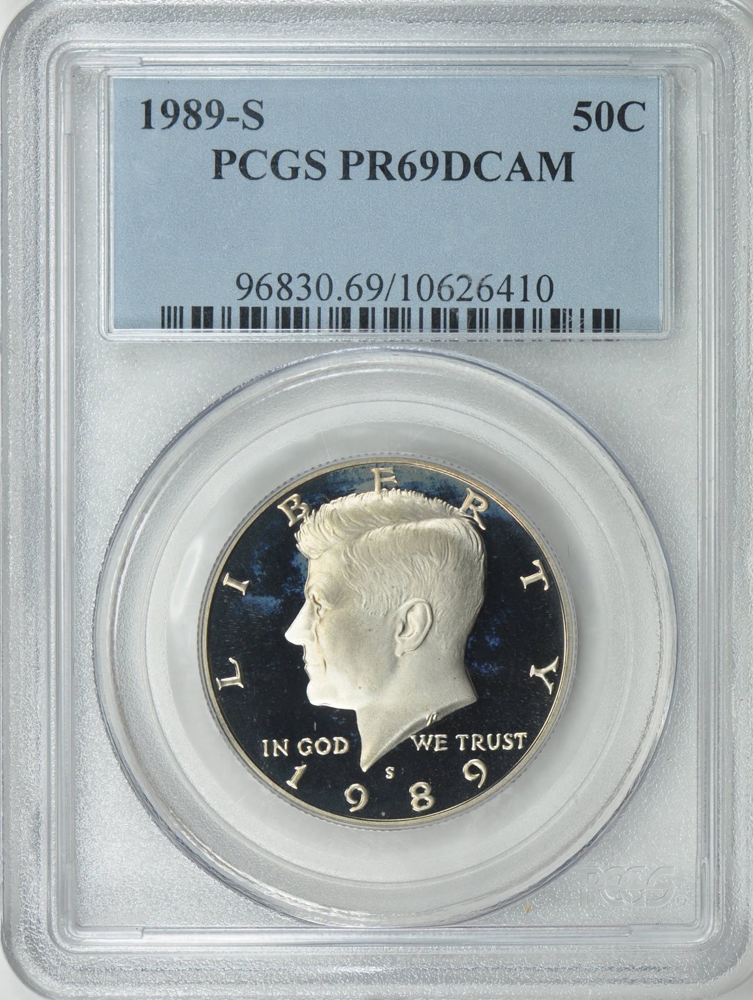 1989-S Kennedy Half Dollar PCGS Proof-69 DCAM (Item 291659