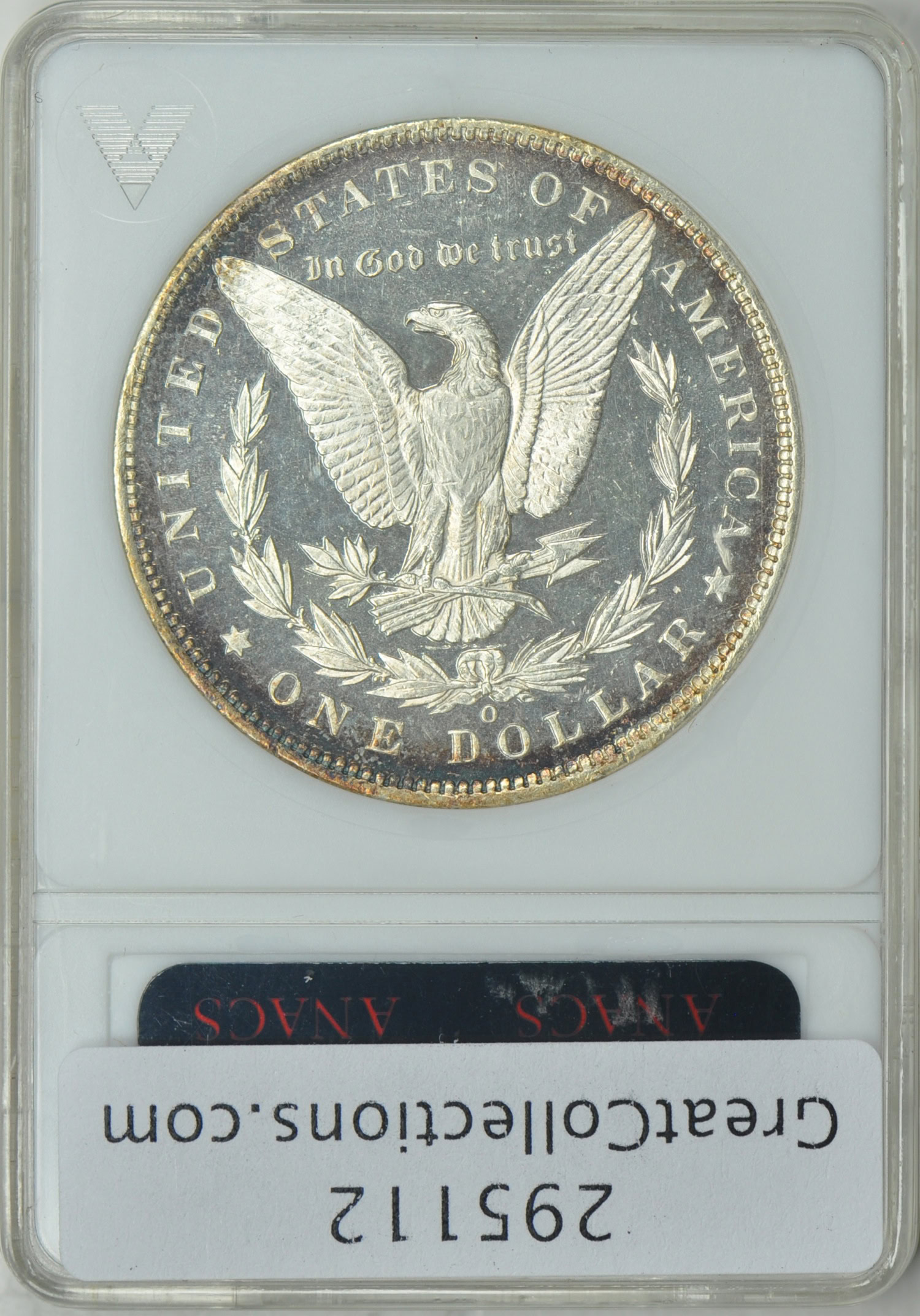 1887-O Morgan Silver Dollar ANACS MS-65 UDM (Toned) OH (Item