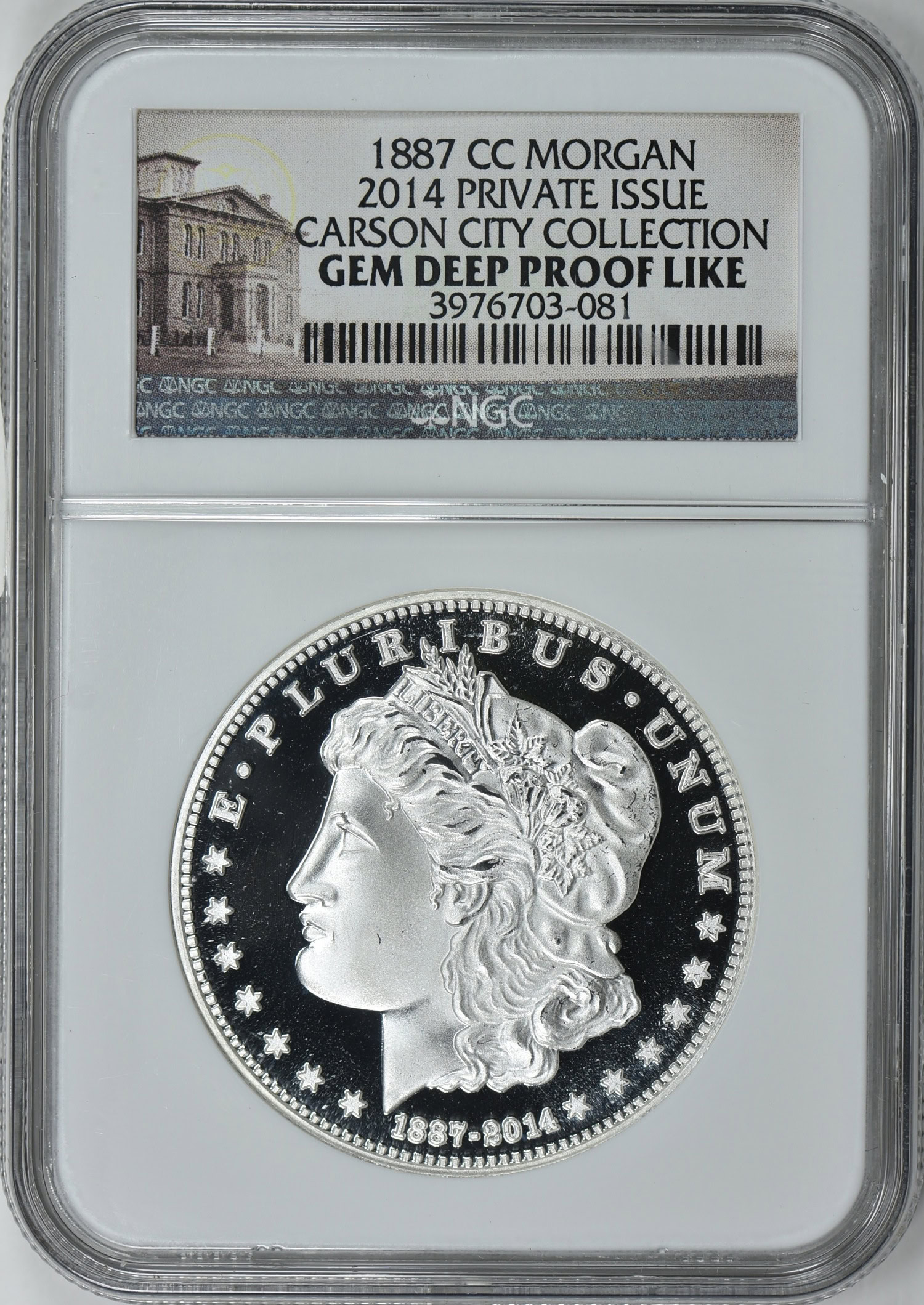 1887-CC Morgan Silver Dollar Reproduction (2014 Private Issue