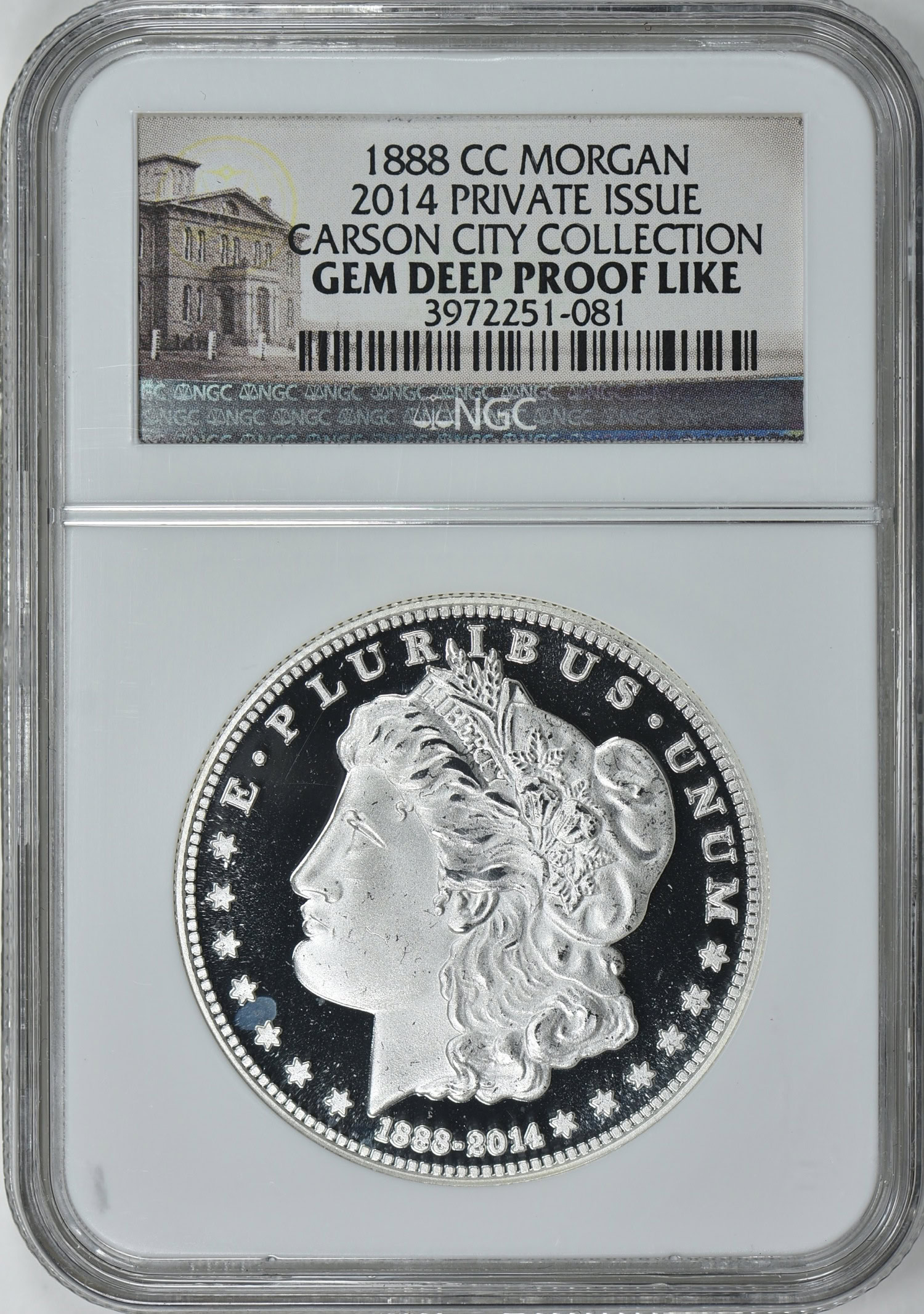 1888-CC Morgan Silver Dollar Reproduction (2014 Private Issue