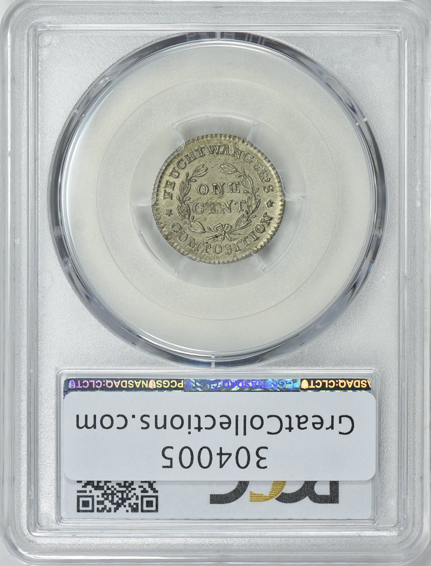 1837 One Cent Feuchtwanger PCGS MS-63+ | PCGS Cert #32723569