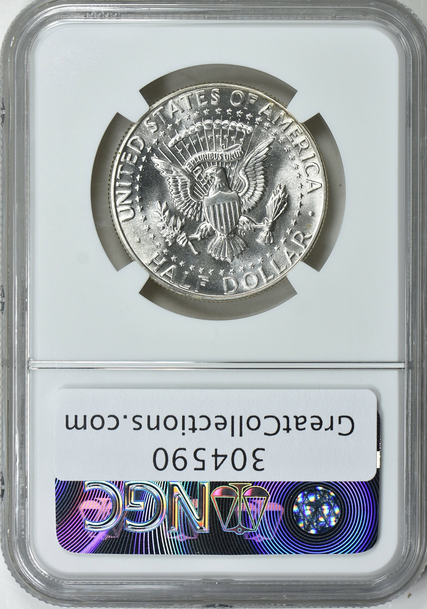 レア 1966年コレクション Mint Error 1966 Kennedy Half Dollar SMS Obverse Struck Through NGC
