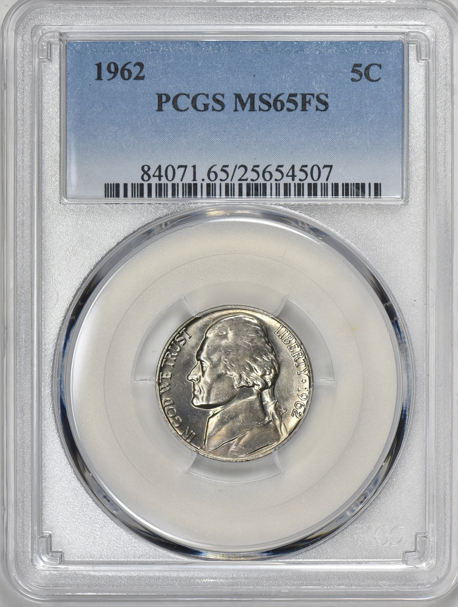 1962 Jefferson Nickel PCGS MS-65 FS (Item 310573