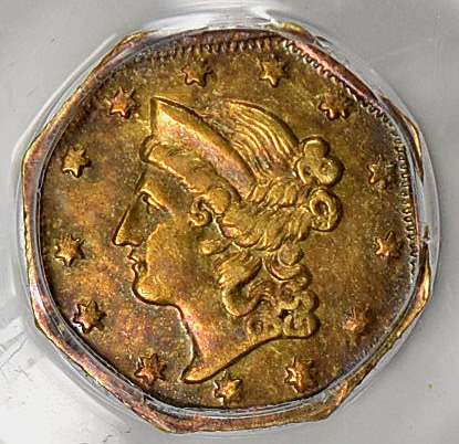 ND G$1 Gold Octagonal Liberty BG-501 PCGS AU-55 | PCGS Cert