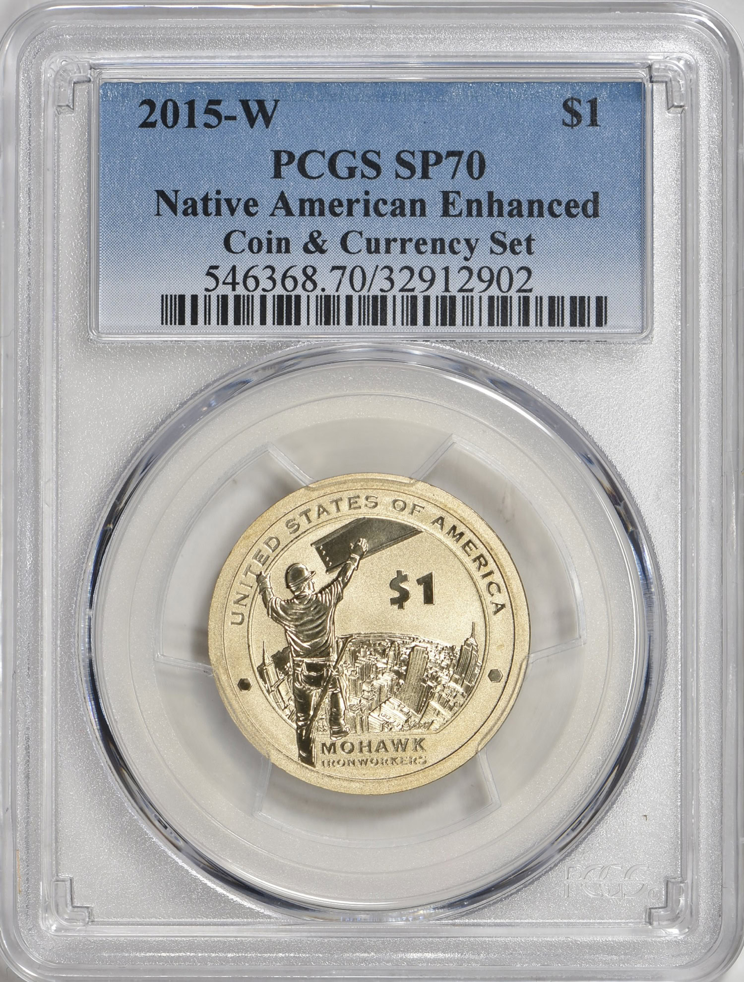 2015-W Sacagawea Dollar Native American Mohawk Ironworkers