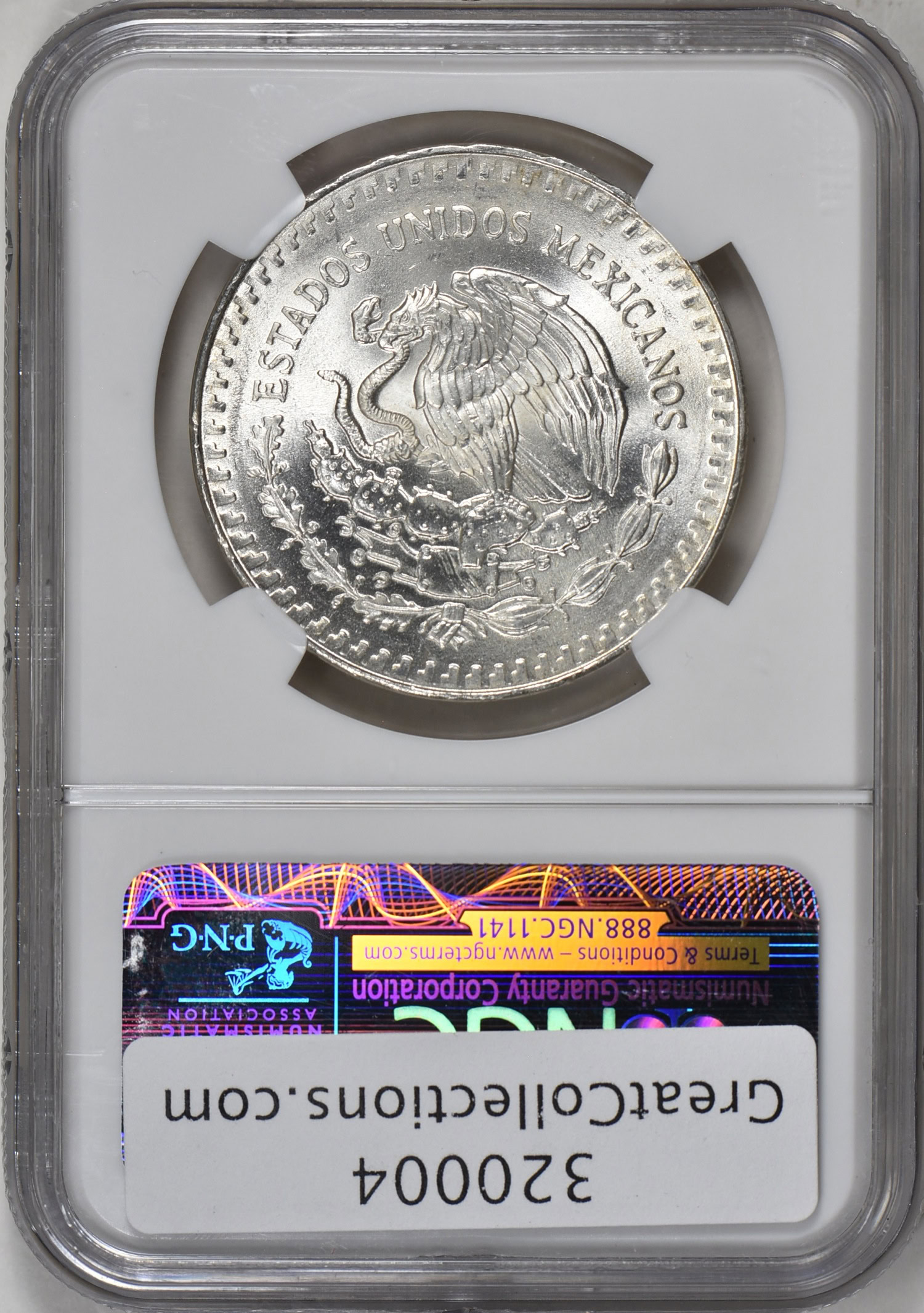 Mexico 1985-Mo Silver 1 Onza Libertad NGC MS-65 (Item 320004