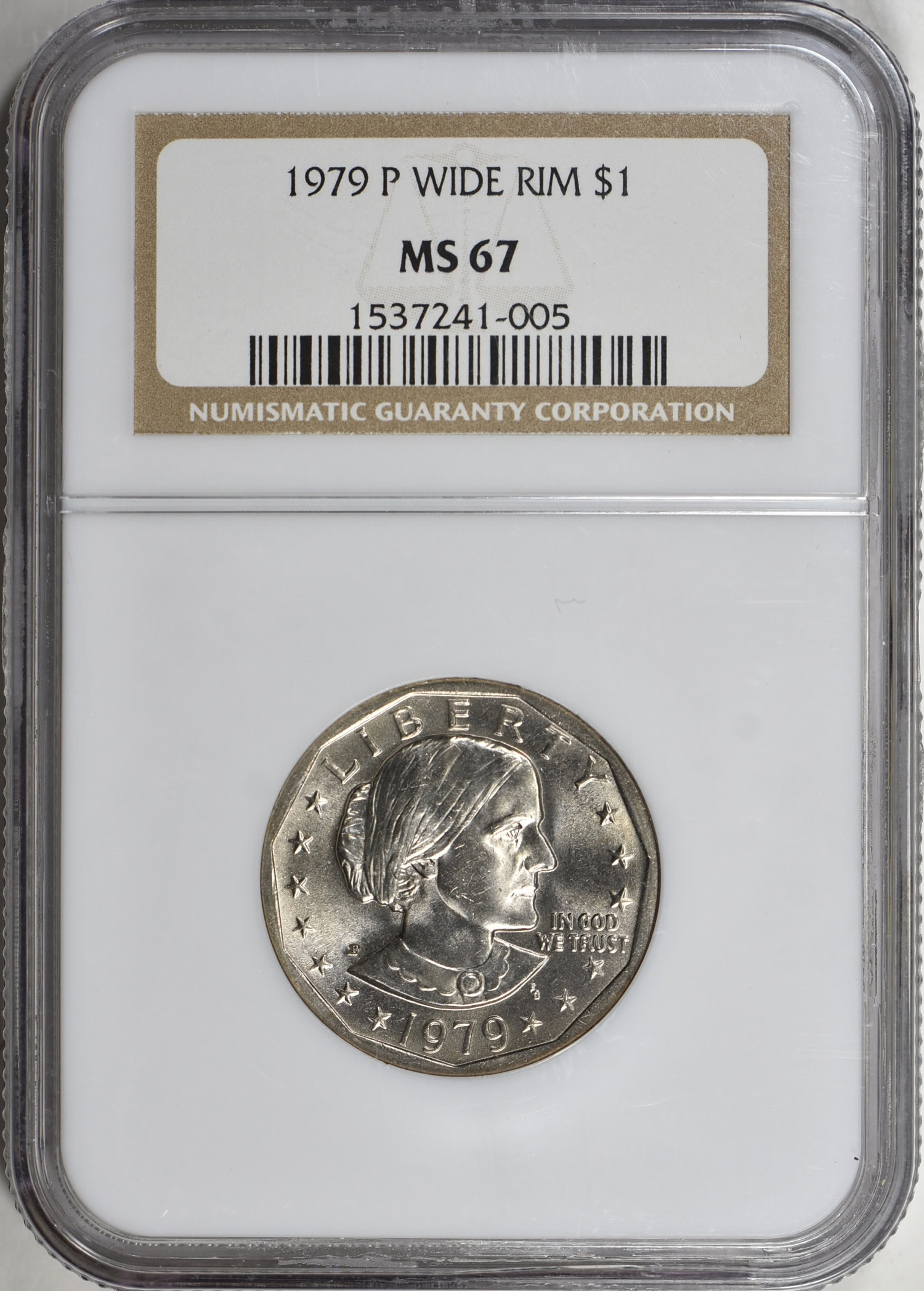1979-P Susan B. Anthony Dollar Wide Rim NGC MS-67 (Item 320142