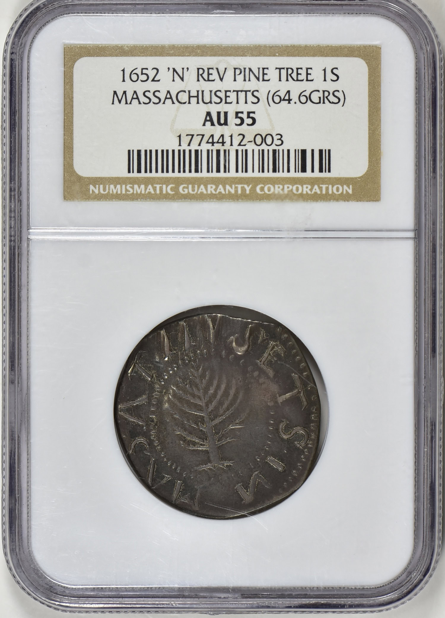 デンマーク 1950年頃 silver925 ビンテージ / Asger.M.A 1652 Massachusetts Pine Tree Silver Shilling 'N' Rev (64.6 grs