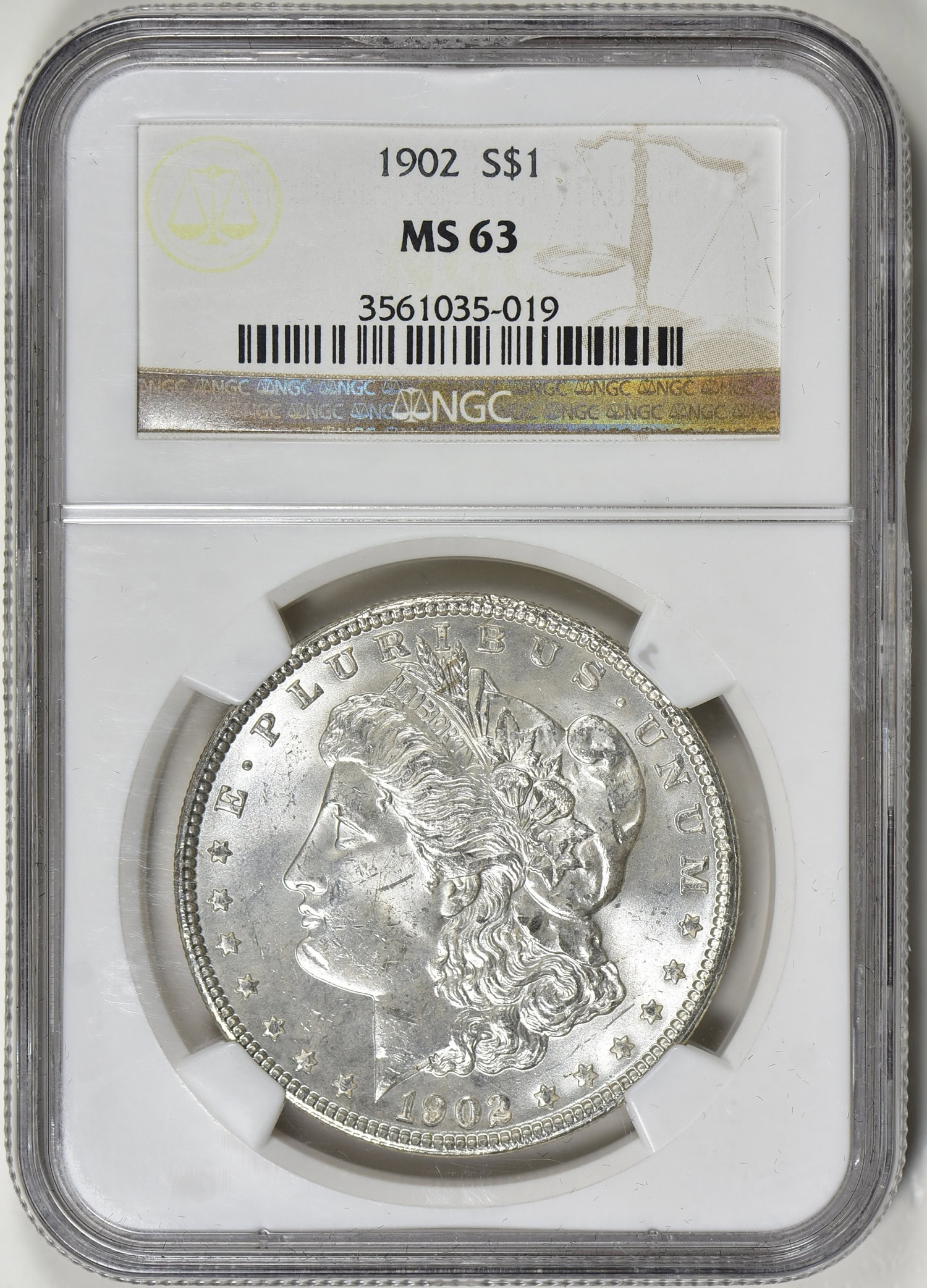 1902 Morgan Silver Dollar NGC MS-63 (Item 373400