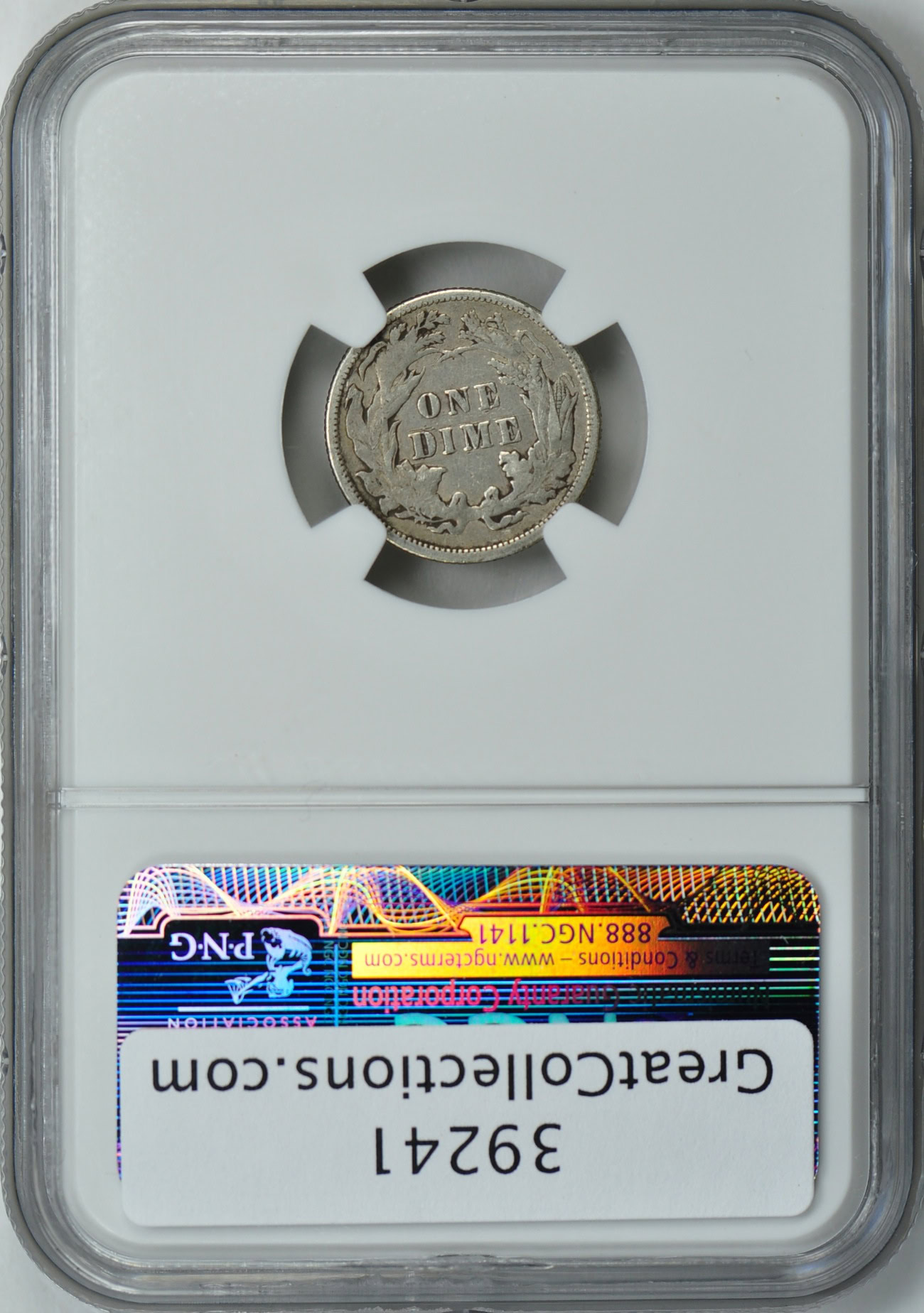 ＤＡＩＮＡ-ＲＯＹＡＬＭＩＮＴ 1877 Seated Liberty Dime NGC VF Details (Item 39241