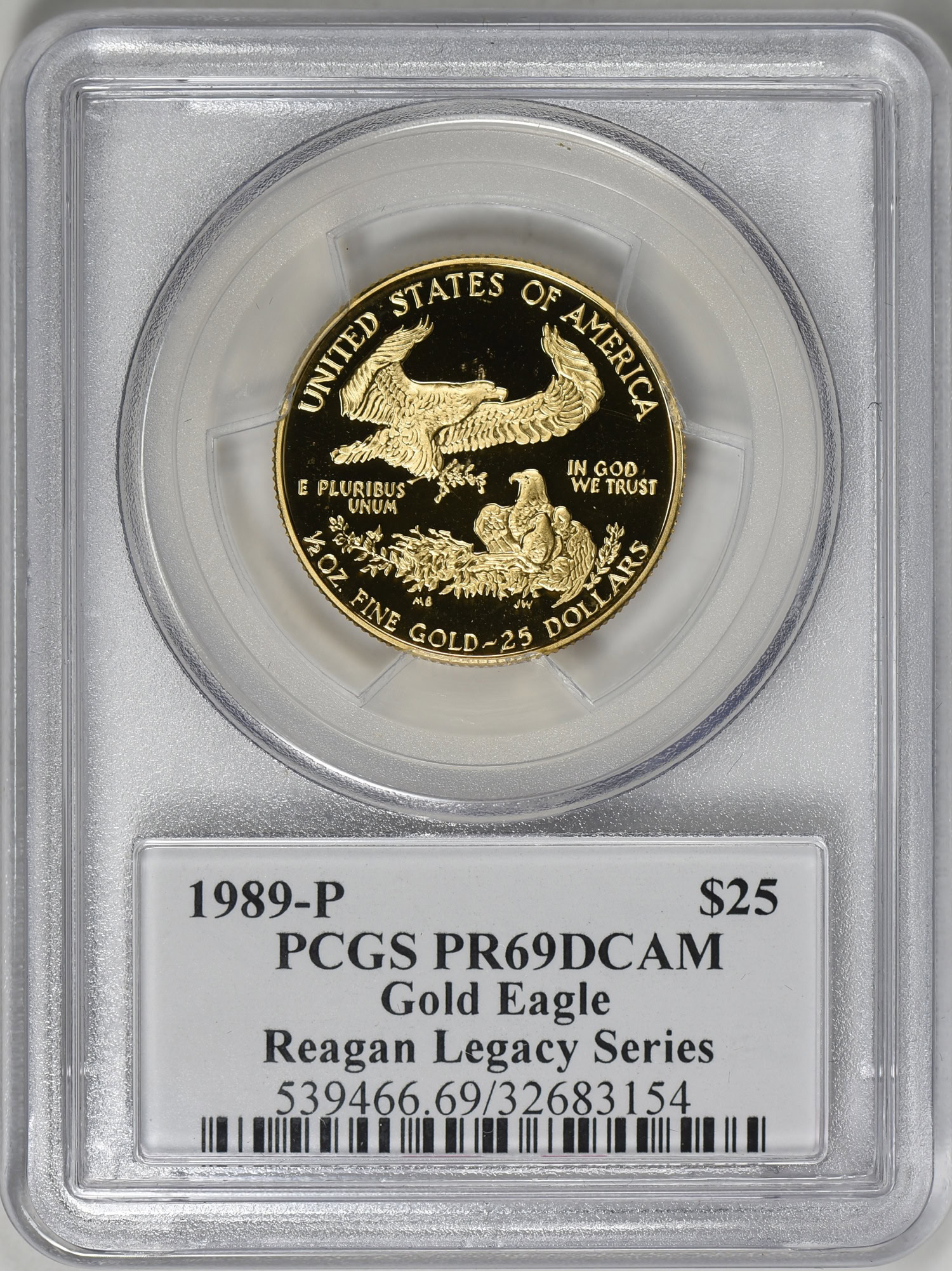 1989 $5, $10, $25 and $50 Gold American Eagle Set (Reagan Legacy