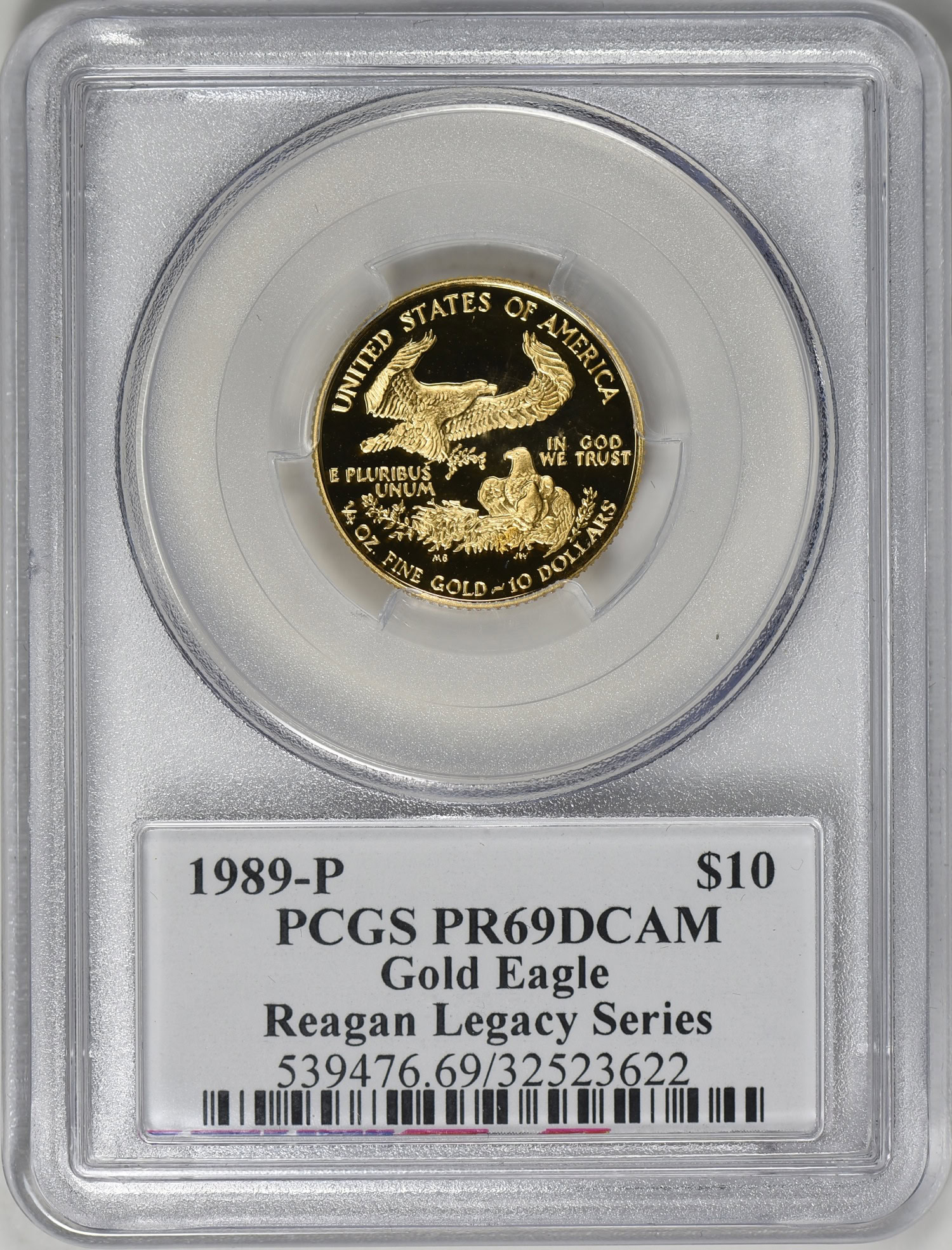 1989 $5, $10, $25 and $50 Gold American Eagle Set (Reagan Legacy