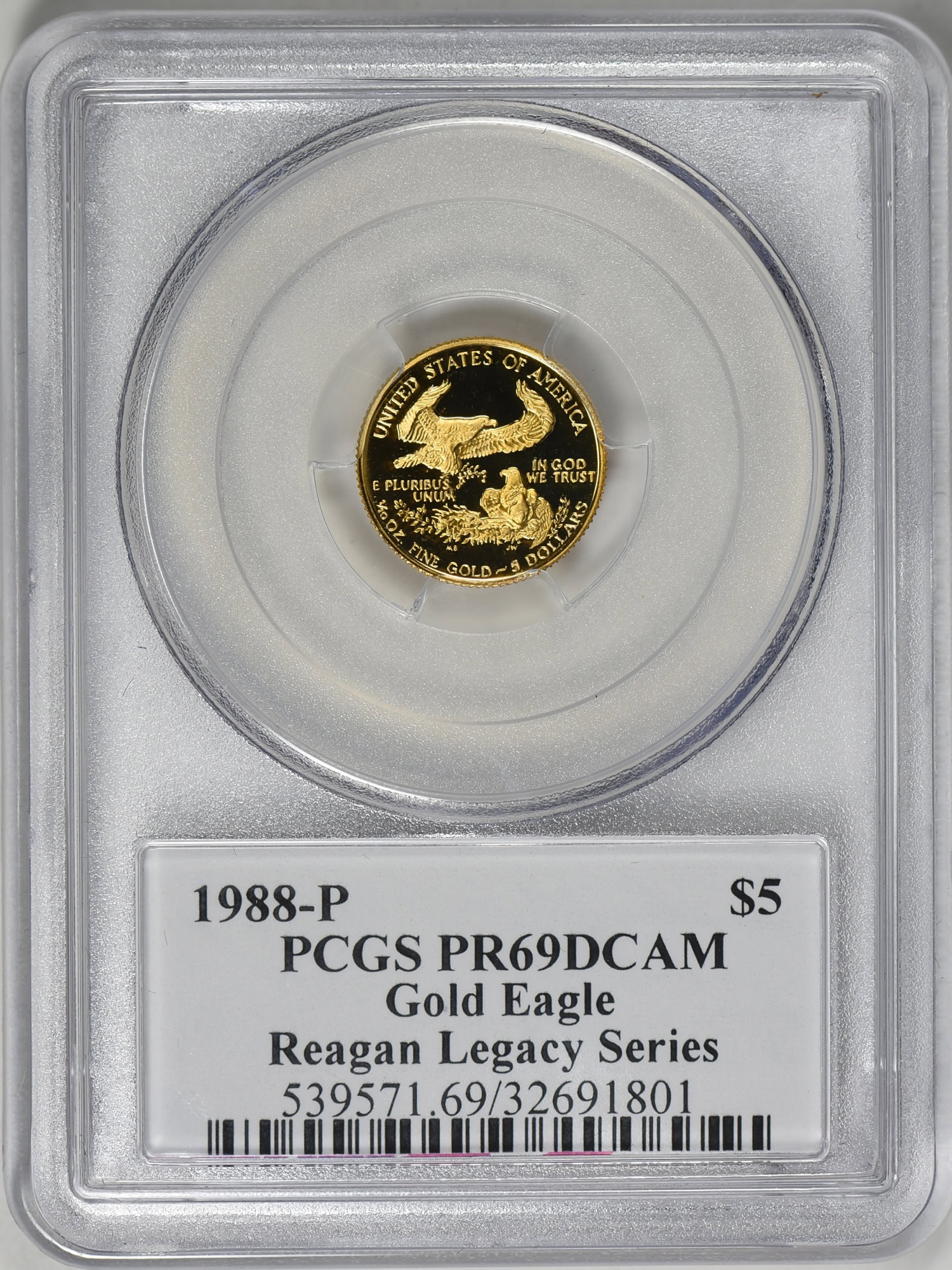 1988 $5, $10, $25 and $50 Gold American Eagle Set (Reagan Legacy