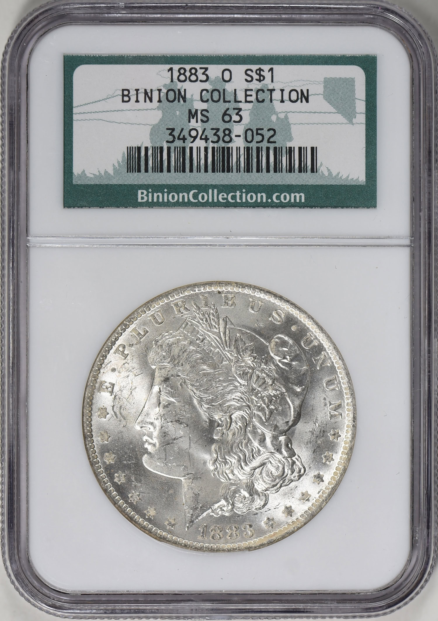 1883-O Morgan Silver Dollar NGC MS-63 (Binion Collection) (Item
