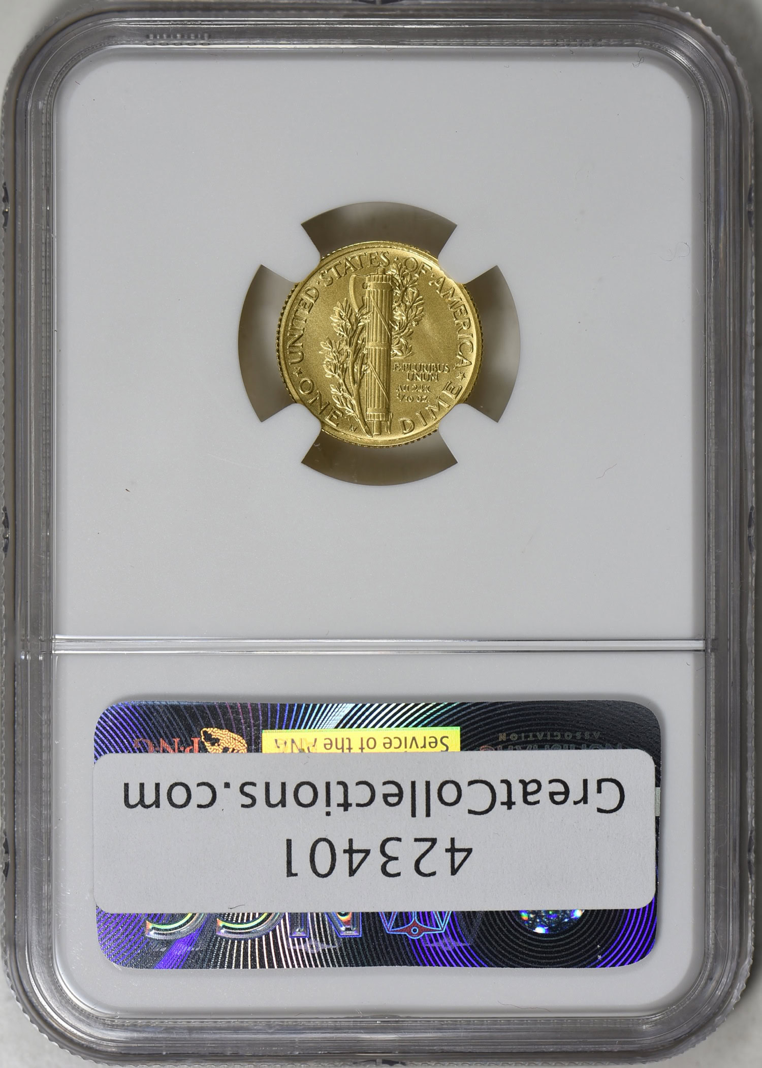 2016-W Gold Mercury Dime 100th Anniversary. Early Releases NGC SP