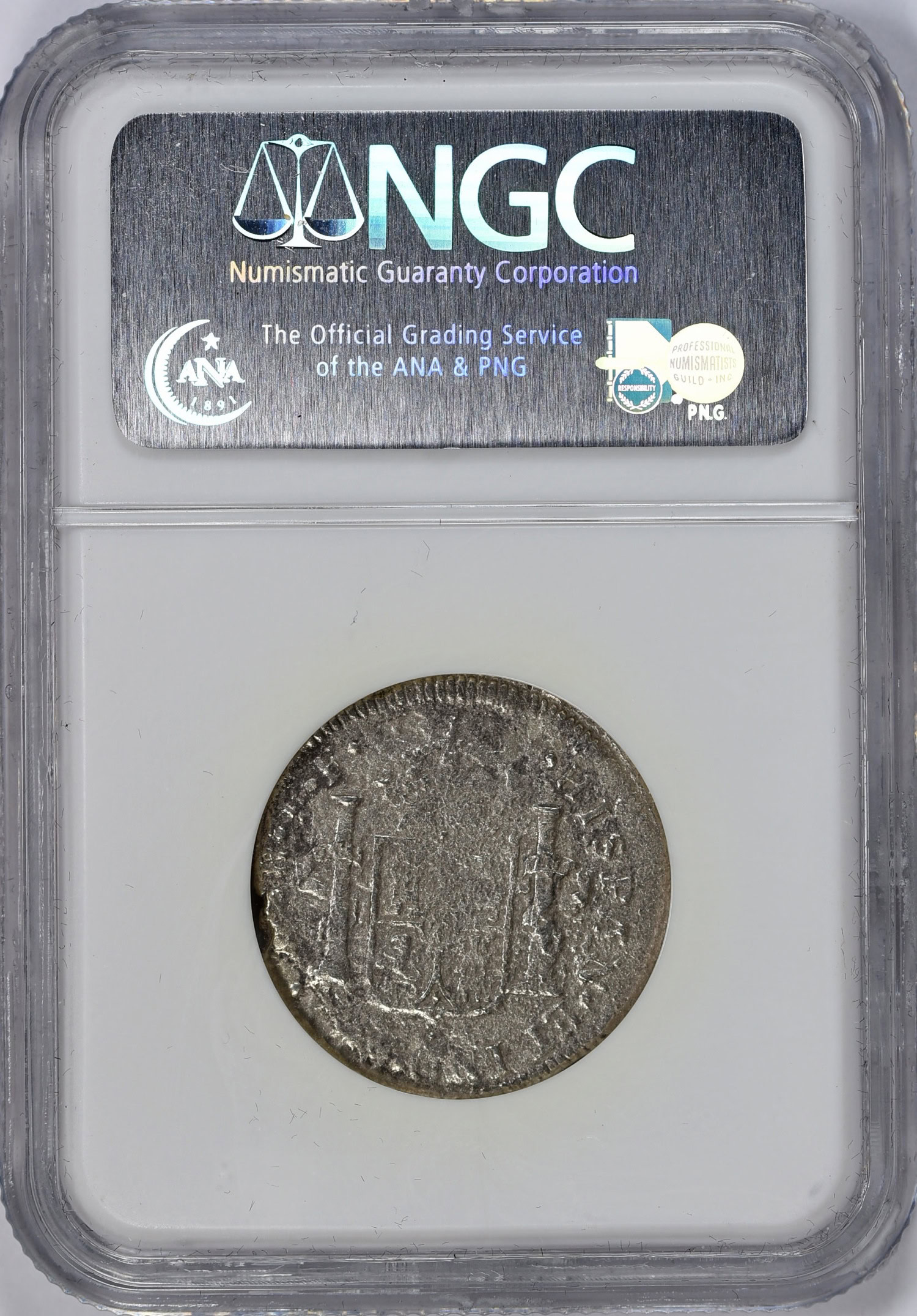 Mexico 1783-Mo FF Silver 2 Reales Shipwreck El Cazador NGC Genuine