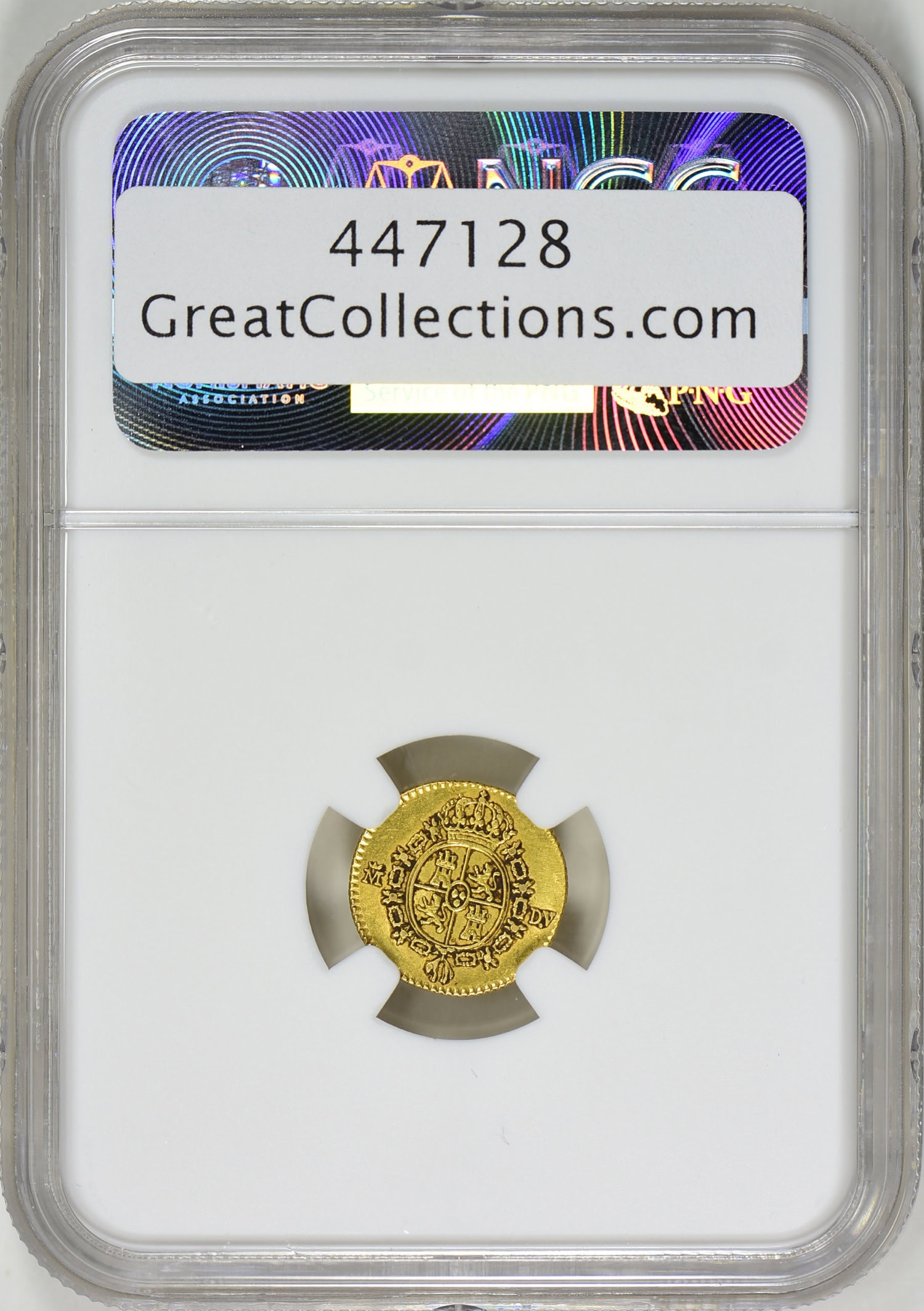 Spain 1786-M DV Gold 1/2 Escudo NGC XF-45 (AGW = 0.0475 oz.) (Item