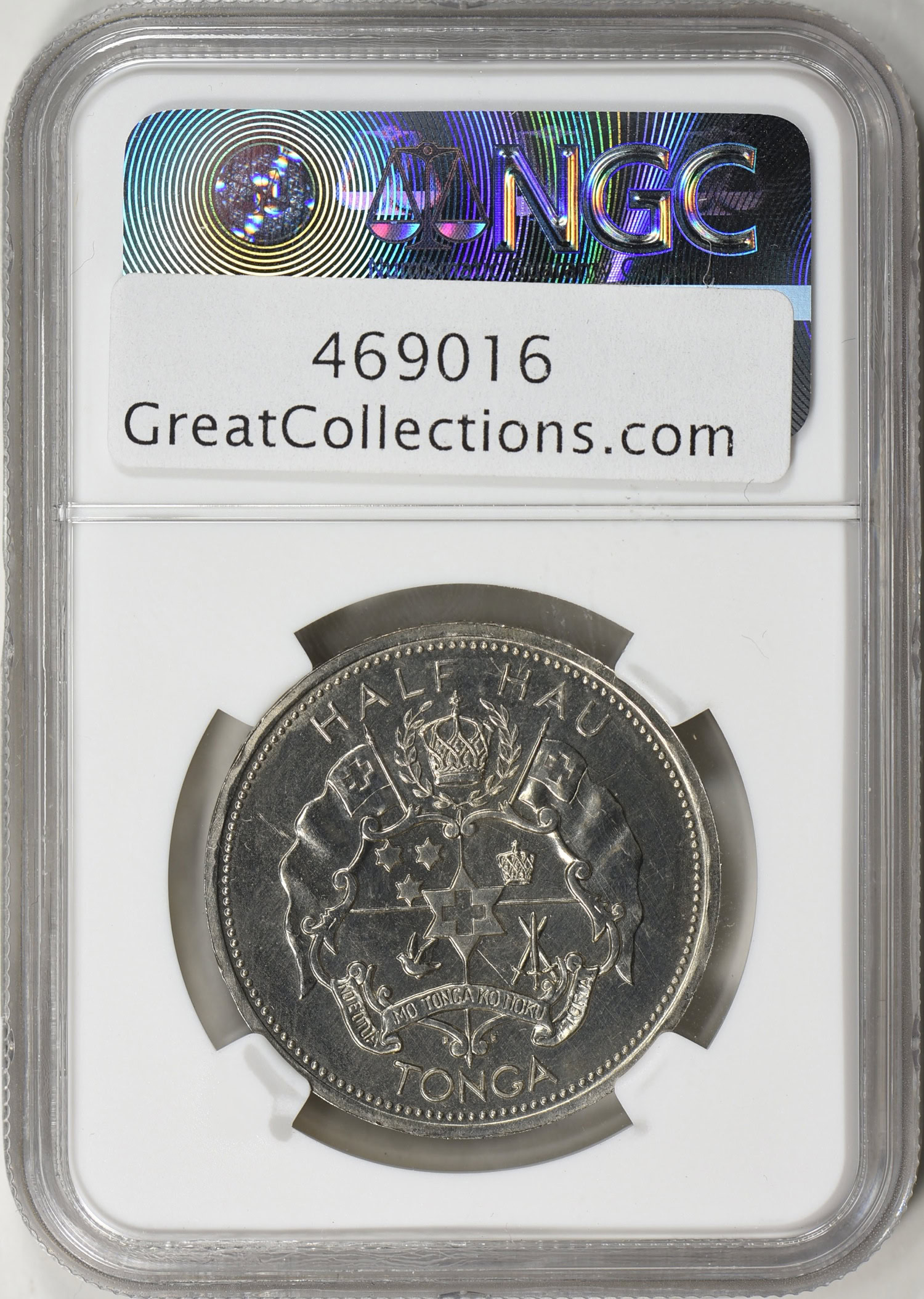 Tonga 1967 Palladium 1/2 Hau King Taufa'ahau IV's Coronation