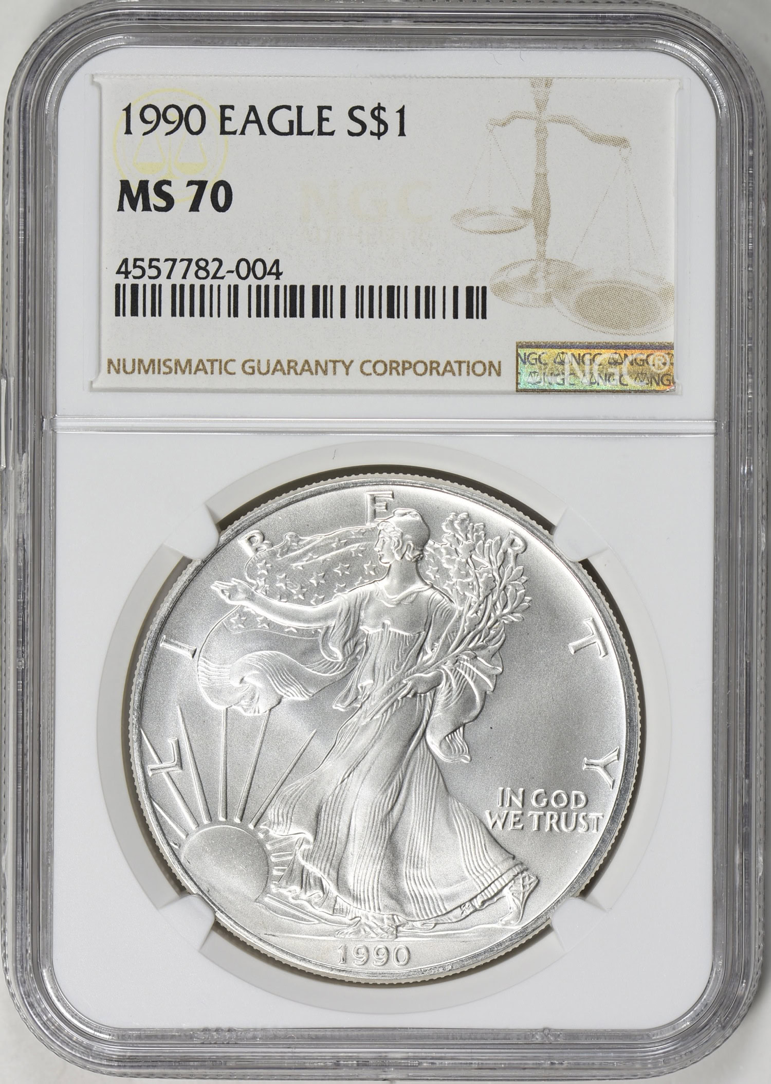 1990 $1 Silver Eagle NGC MS-70 (Item 473238