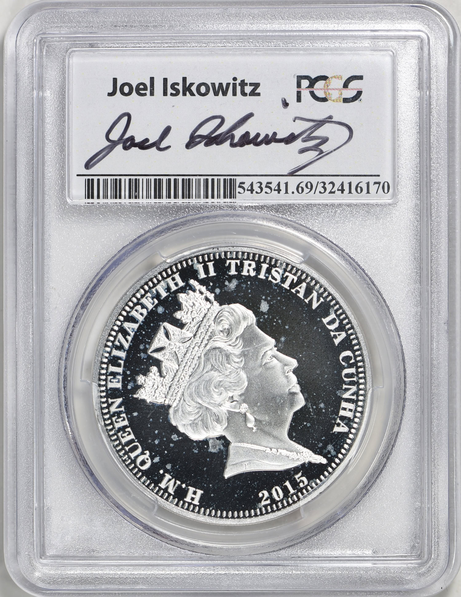 Tristan Da Cunha 2015 Silver Crown Five Portraits PCGS Proof-69