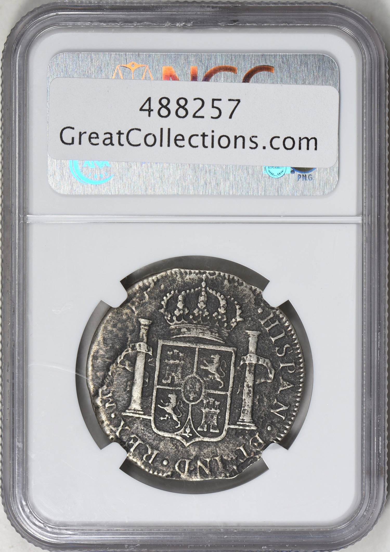 Mexico 1783-Mo FF Silver 4 Reales Shipwreck El Cazador NGC Genuine