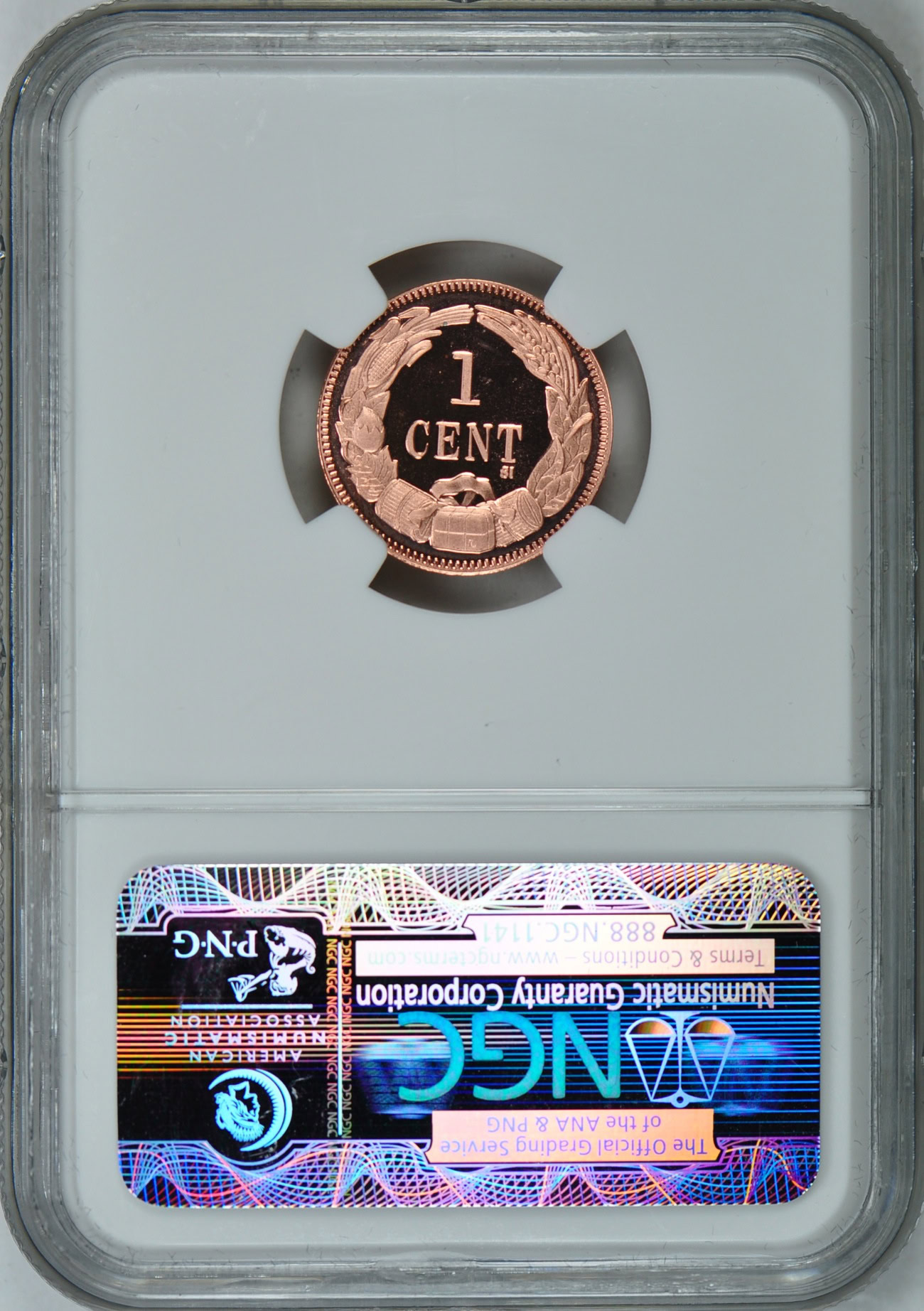 1861 Confederate Cent Smithsonian Restrike Set in Gold, Silver