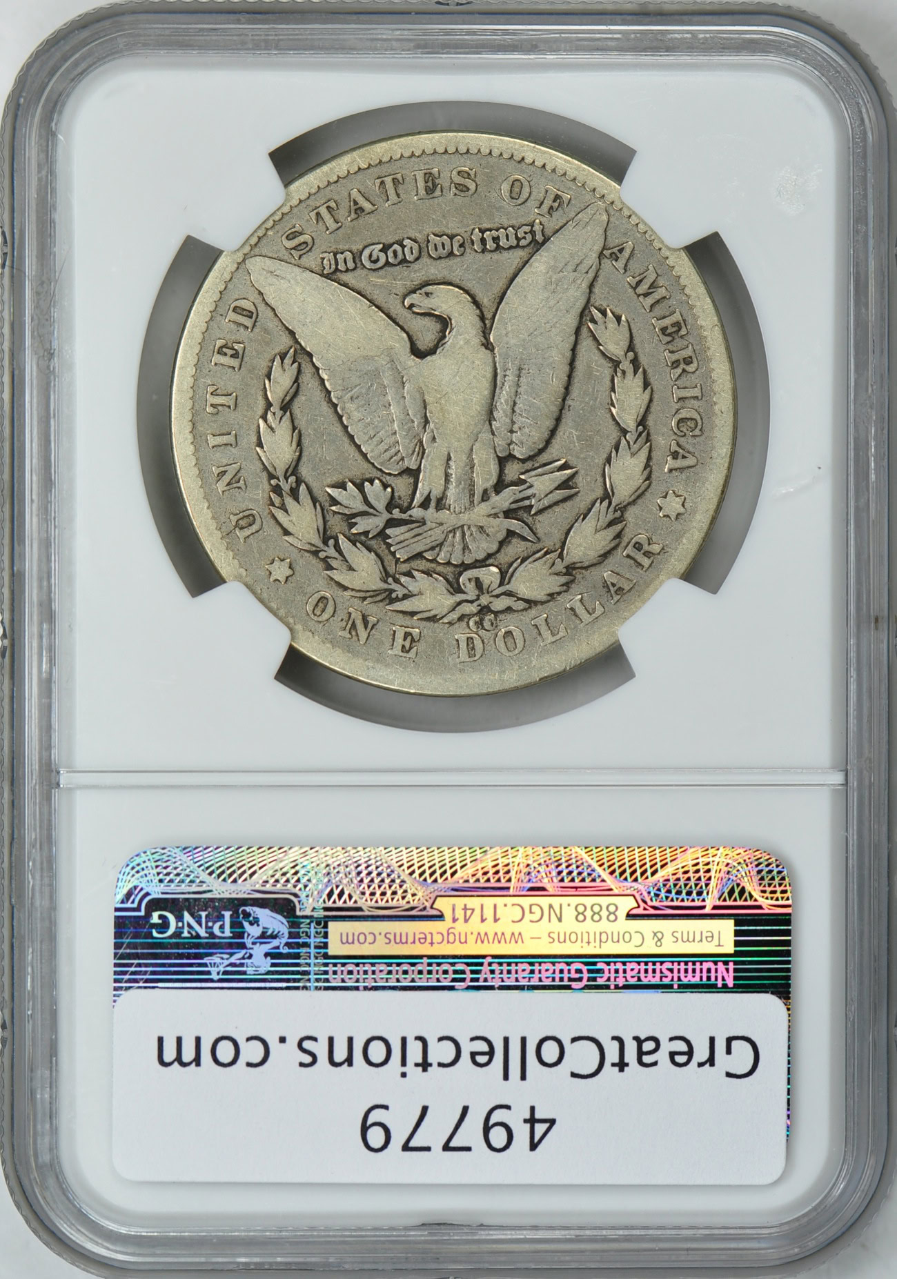 1879-CC Morgan Silver Dollar Capped Die VAM-3 Top 100 NGC AG-03