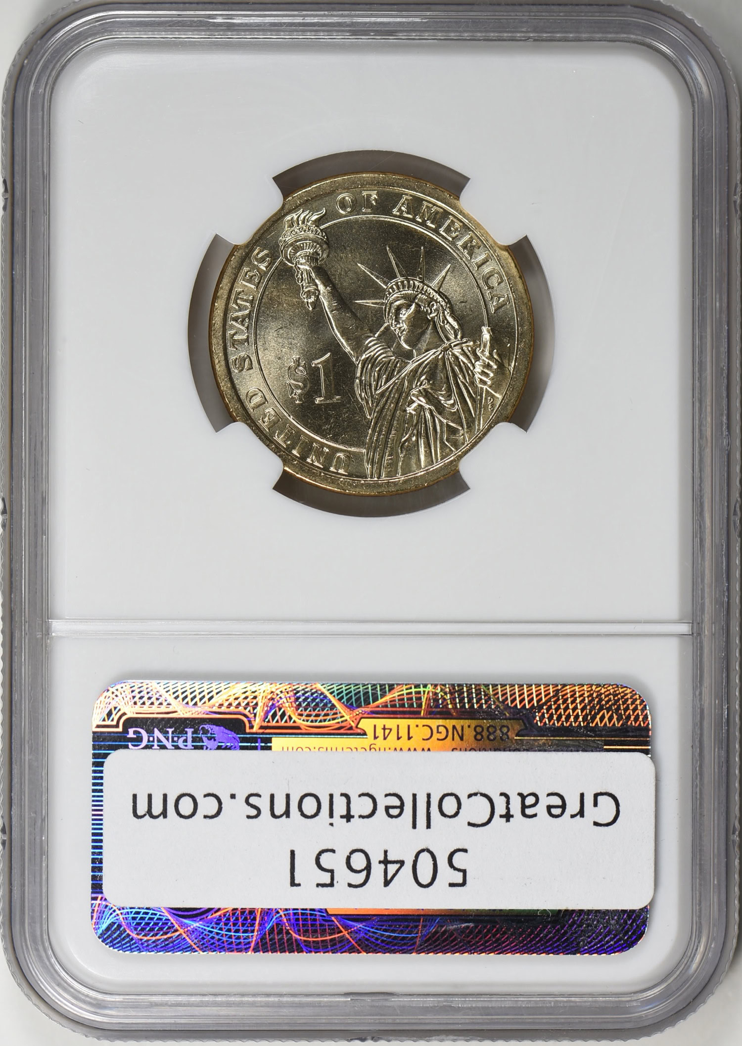 金銀プラスマクリーム ゾクマンページ Mint Error 2010-P $1 Presidential Dollar Abraham Lincoln Partial