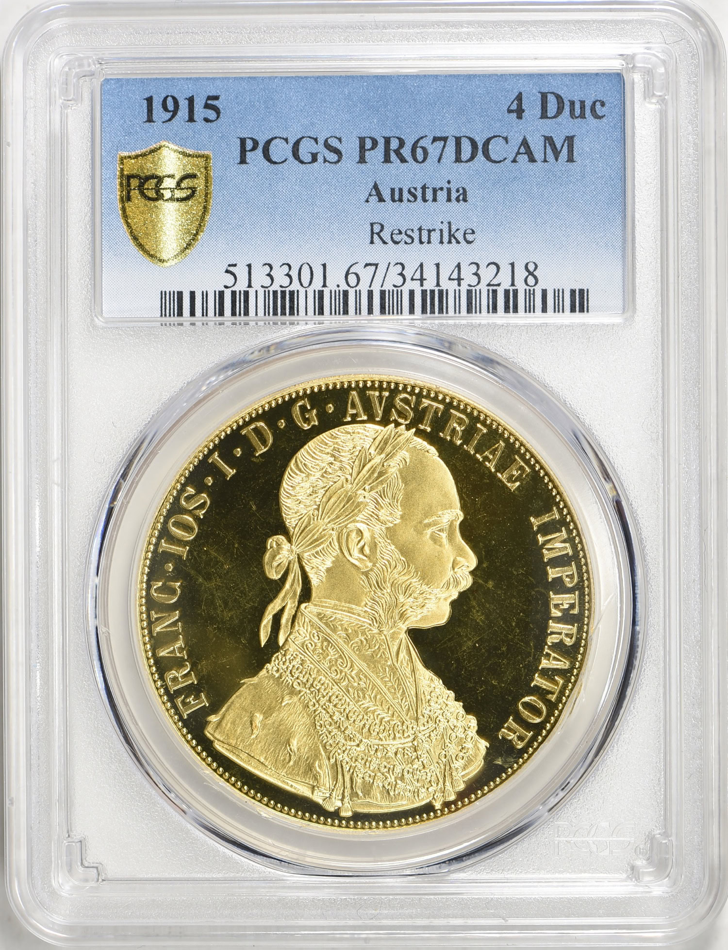 Austrian States 1915 Gold Ducat Restrike KM-2267 PCGS MS-67 PL | eBay  【金13.76