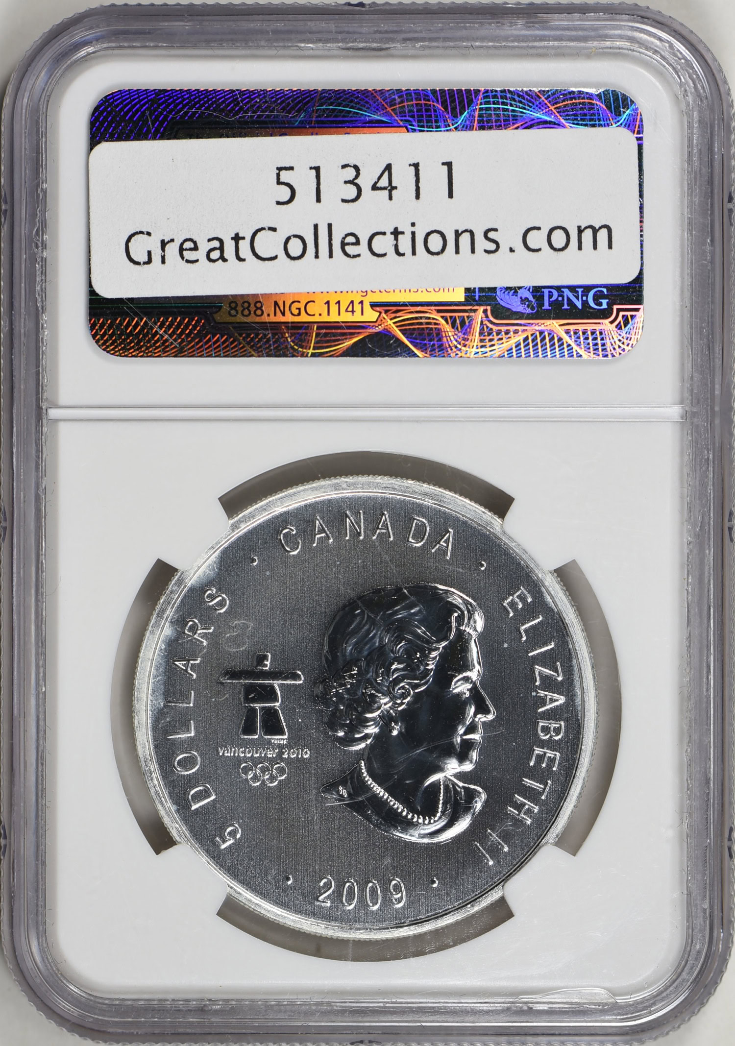 Canada 2009 S$5 Silver Vancouver 2010 Olympics NGC MS-69 | NGC
