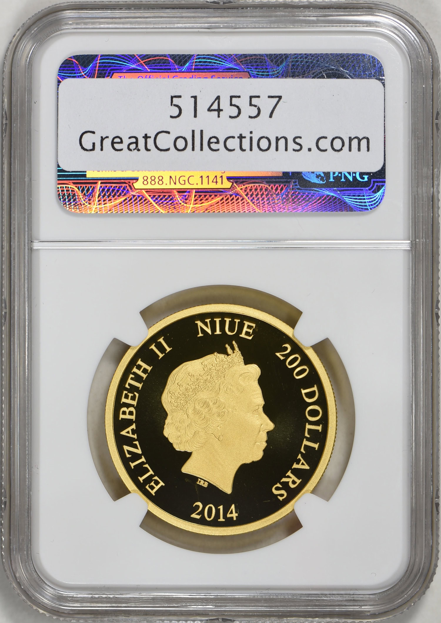 Niue 2014 Gold $200 Disney Characters - Steamboat Willie Mickey