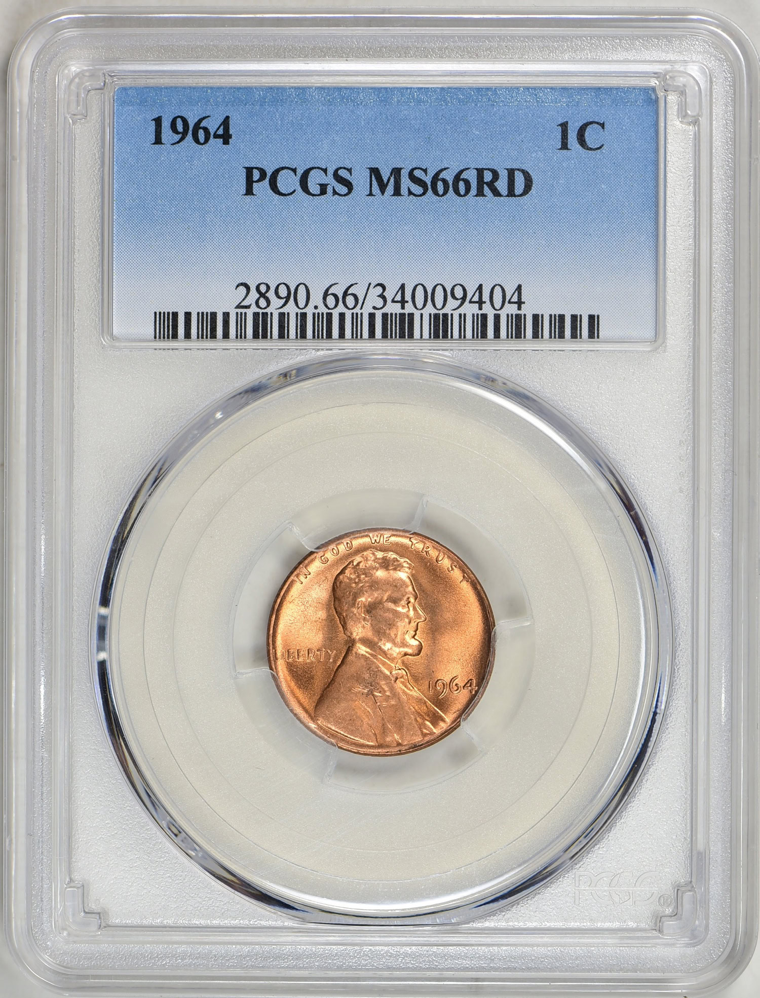1964 Lincoln Cent PCGS MS-66 RD (2 Coins) (Item 518664 ...