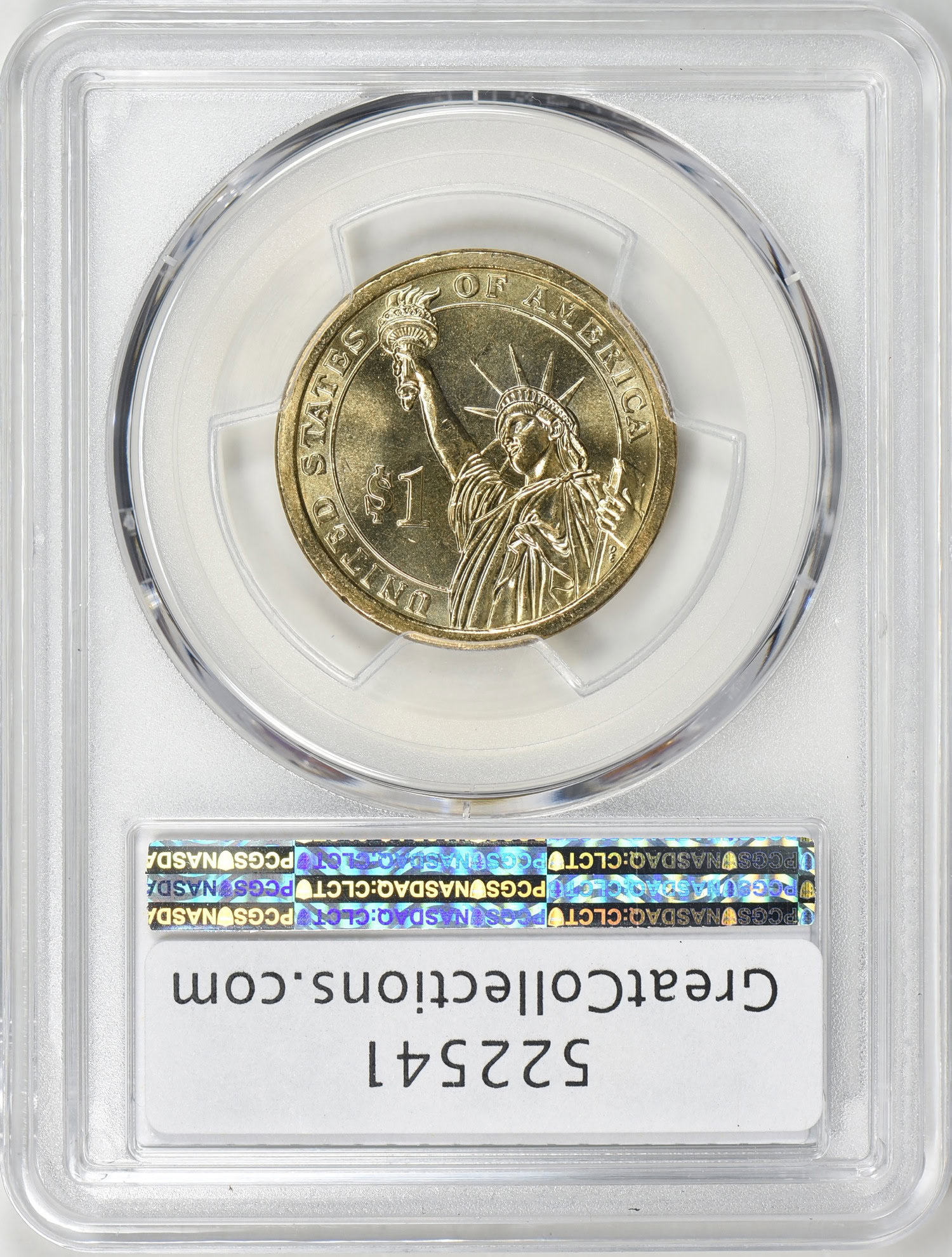 Mint Error 2011-P $1 Presidential Dollar James Garfield Partial