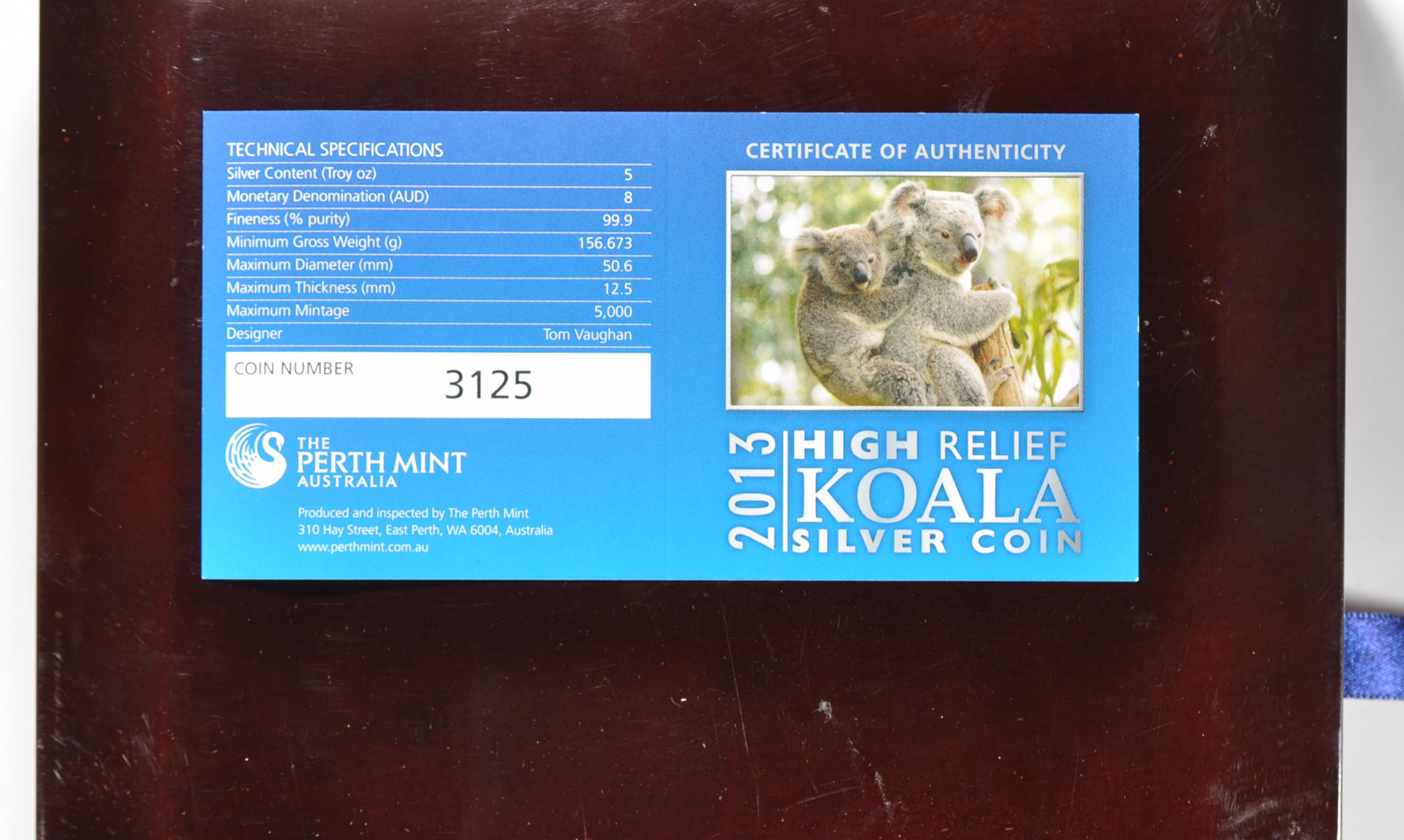 Australia 2013-P S$8 Silver Koala - High Relief 5 oz. NGC Proof-69 UC ...