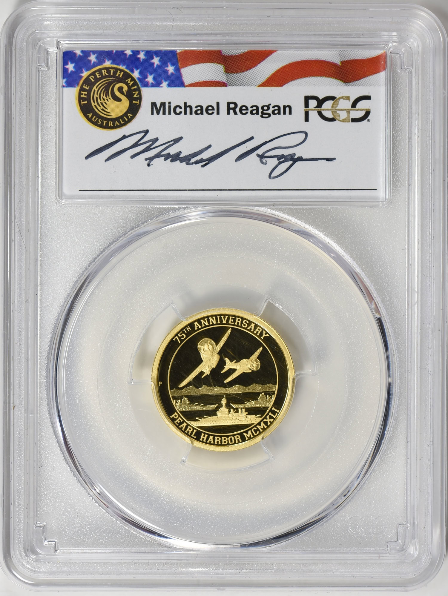 Tuvalu 2016-P Gold $15, $25, and $100 Pearl Harbor Set PCGS Proof