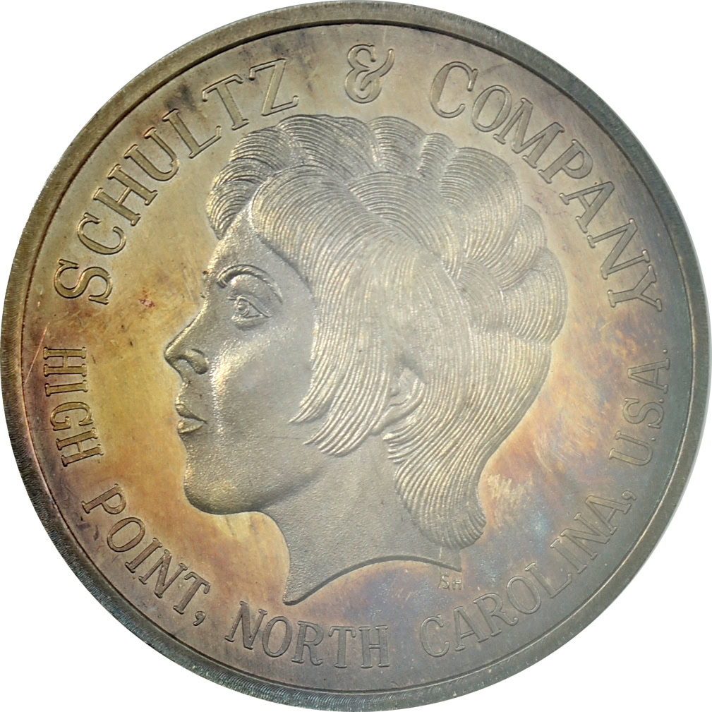 1971 Schultz & Company of High Point, North Carolina Silver Rounds