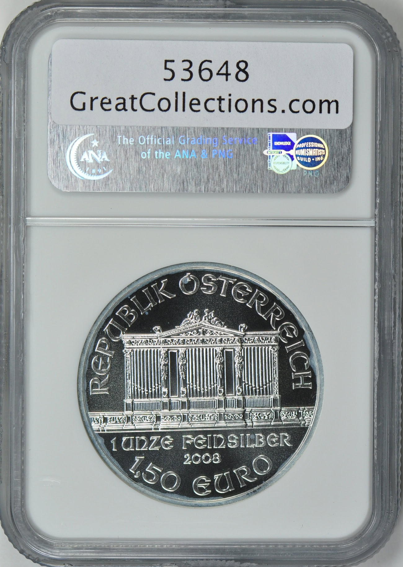 Austria 2008 1.5 Euro Silver Vienna Philharmonic NGC MS-69 (First